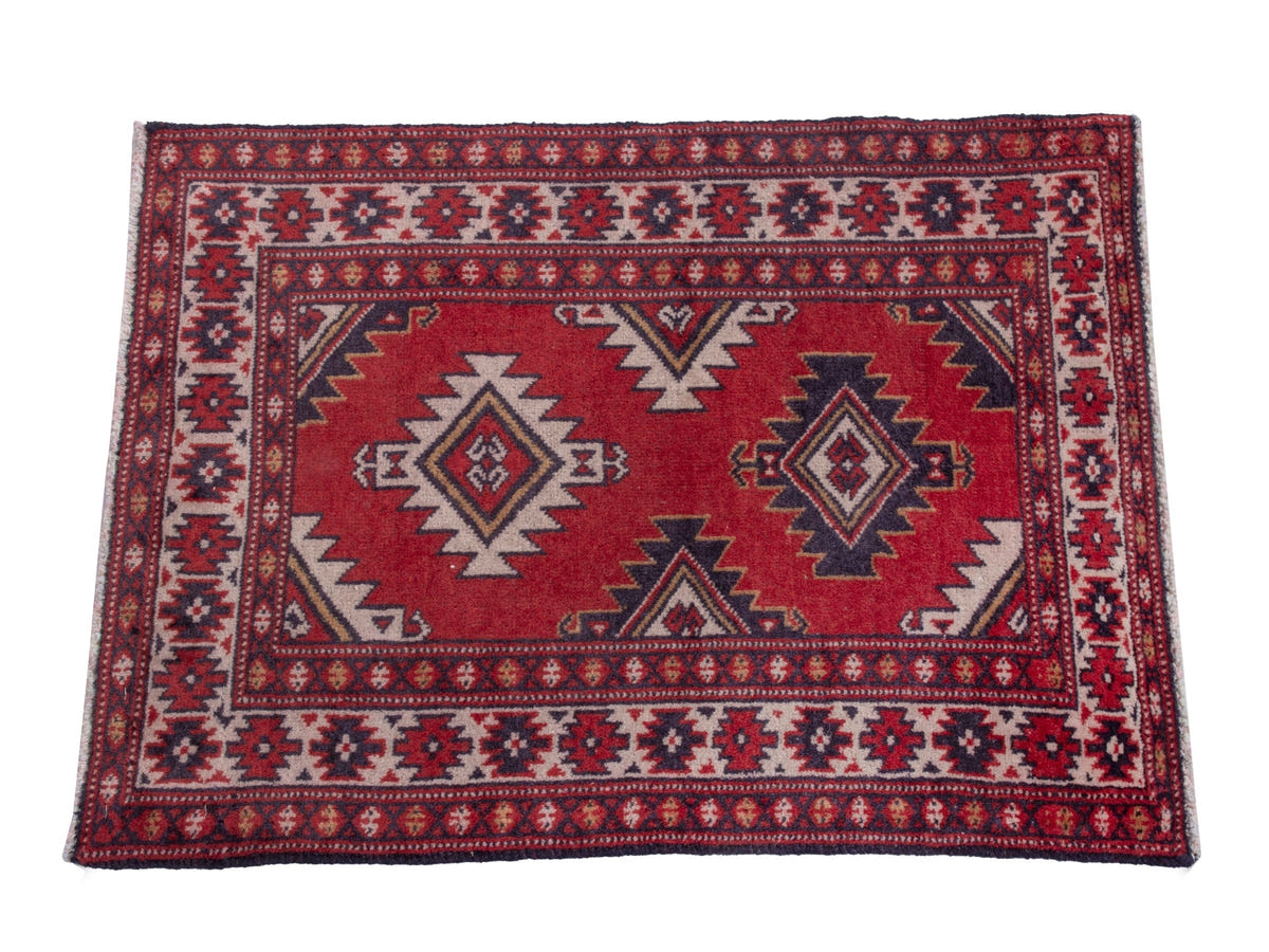 4871, Persian Torkaman Mini Rug