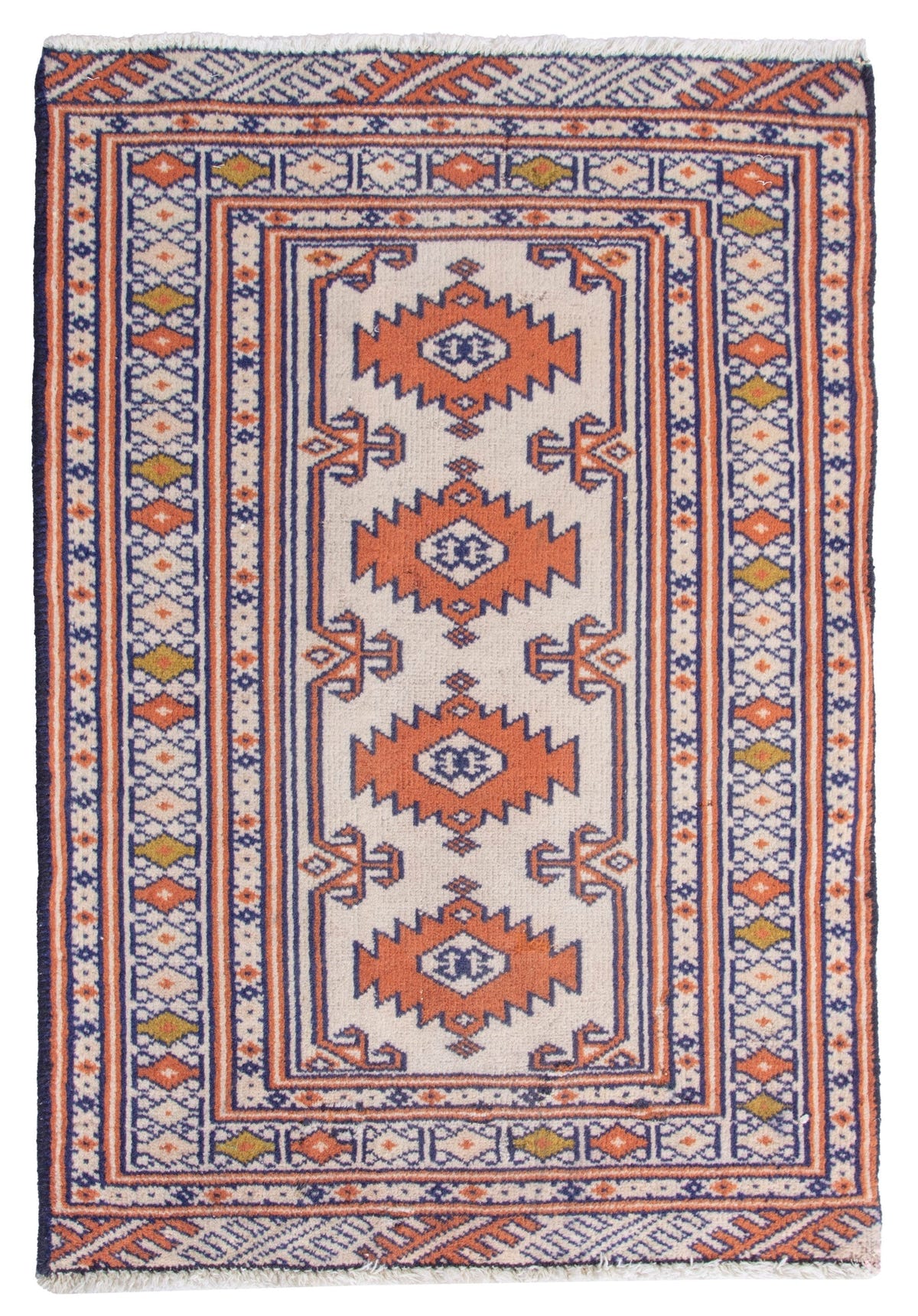 4853, Persian Torkaman Mini Rug