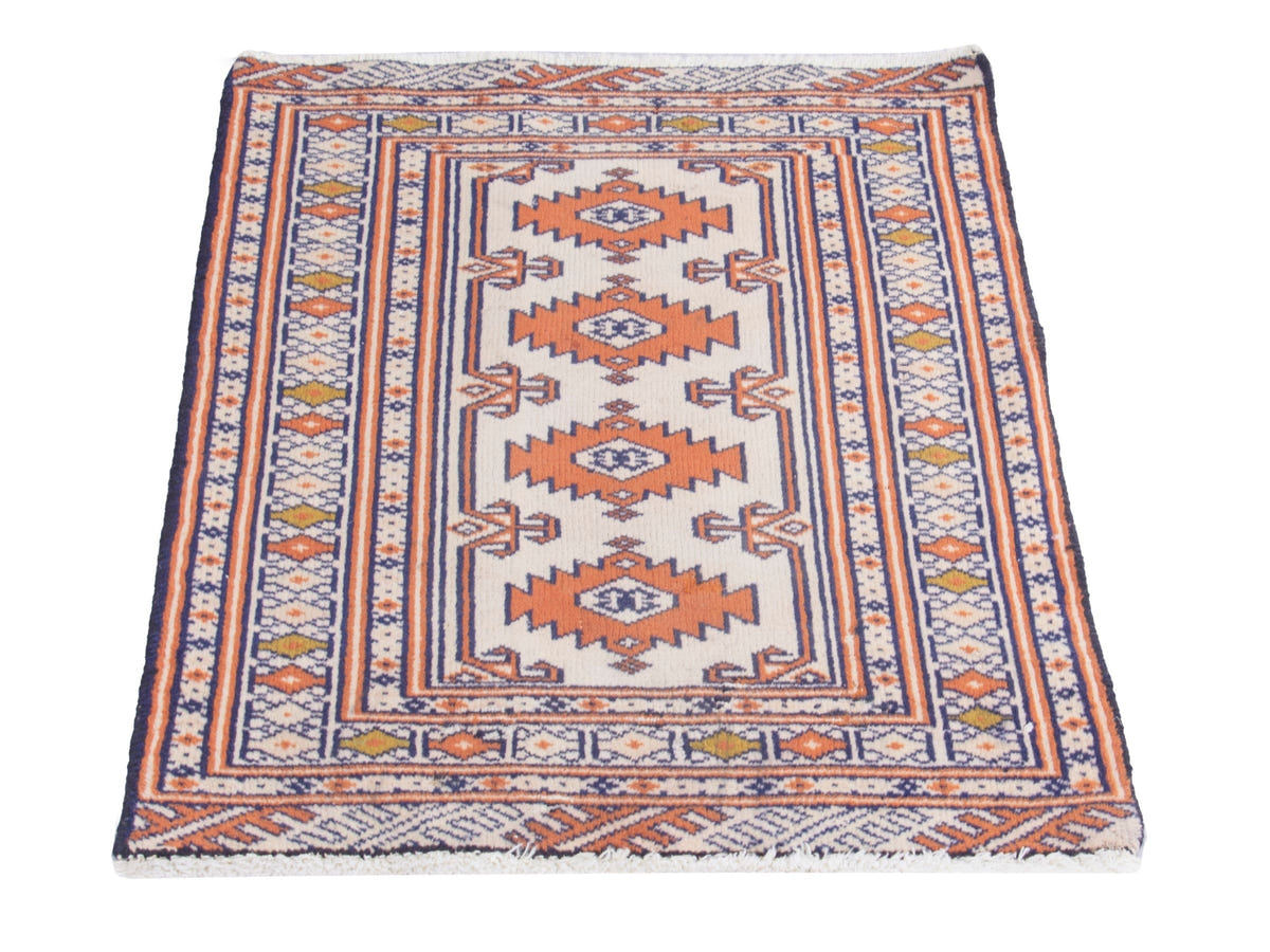 4853, Persian Torkaman Mini Rug