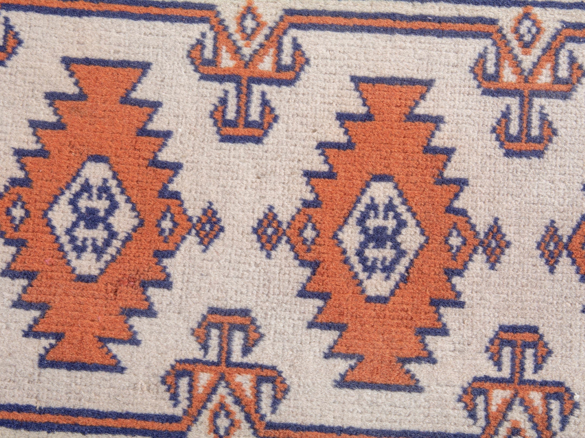 4853, Persian Torkaman Mini Rug