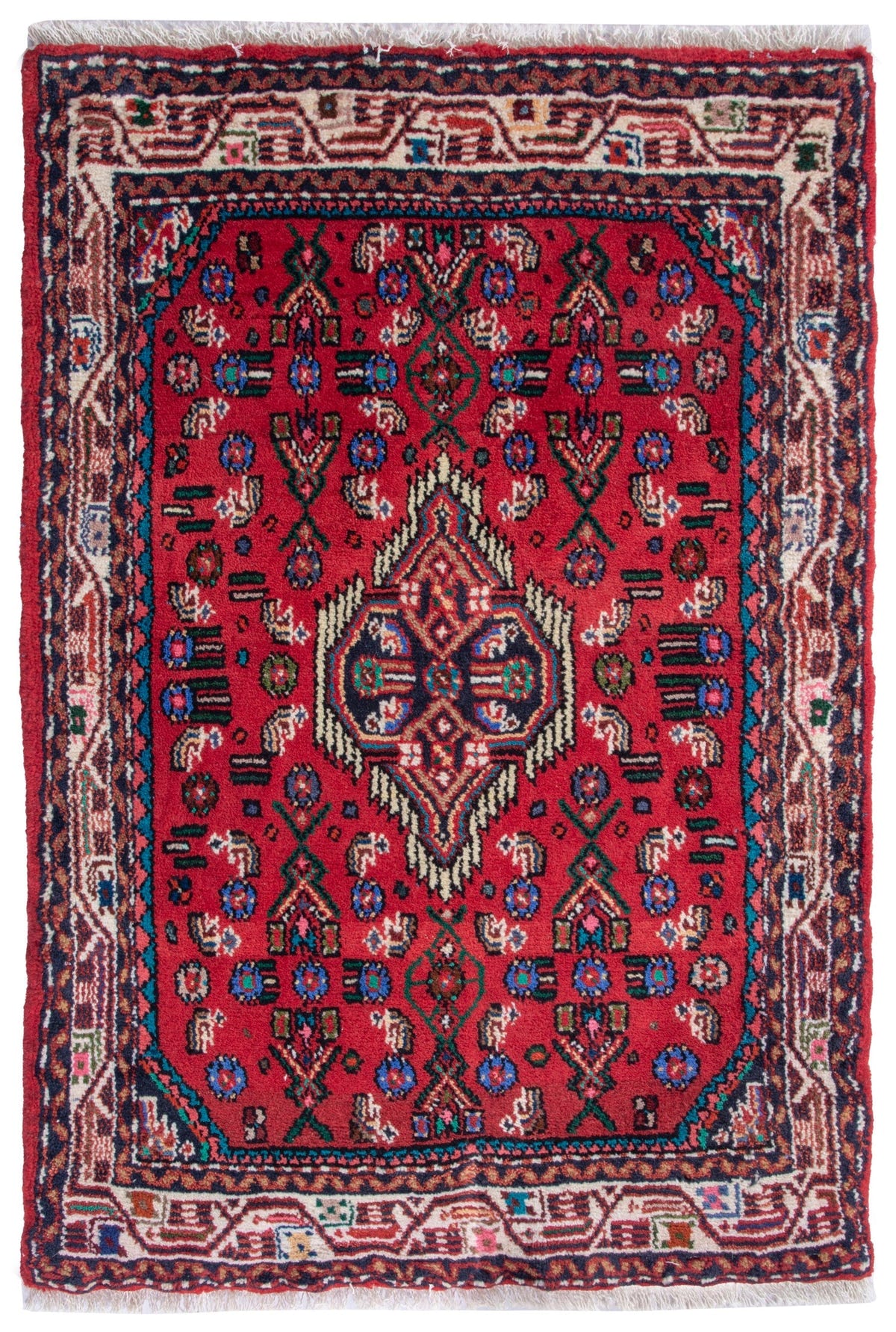 4881, Persian Hamadan Mini Rug