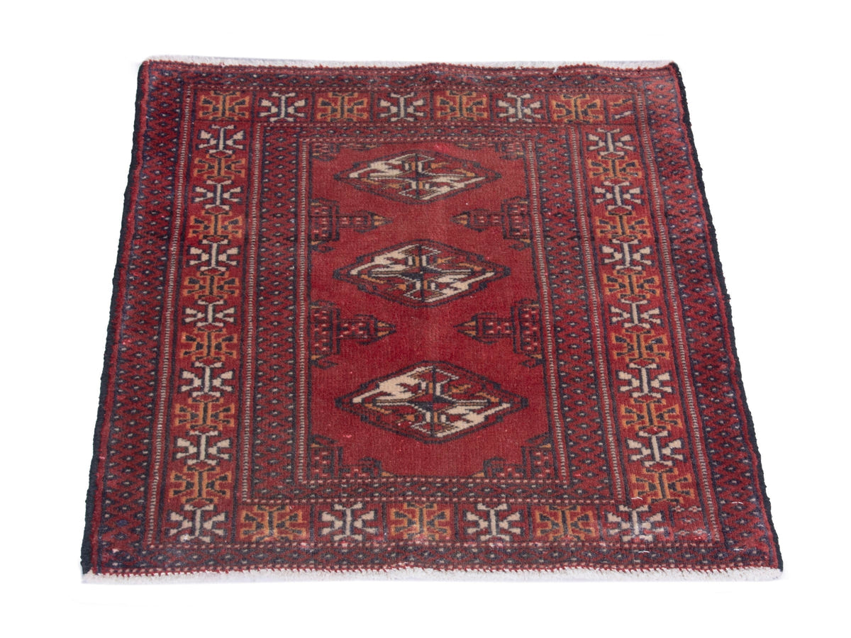 4887, Persian Torkaman Mini Rug