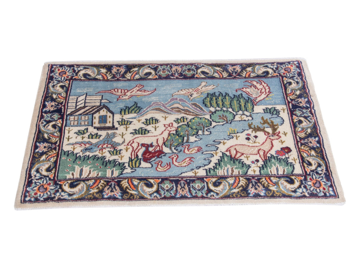 4891, Persian Nain Mini Rug