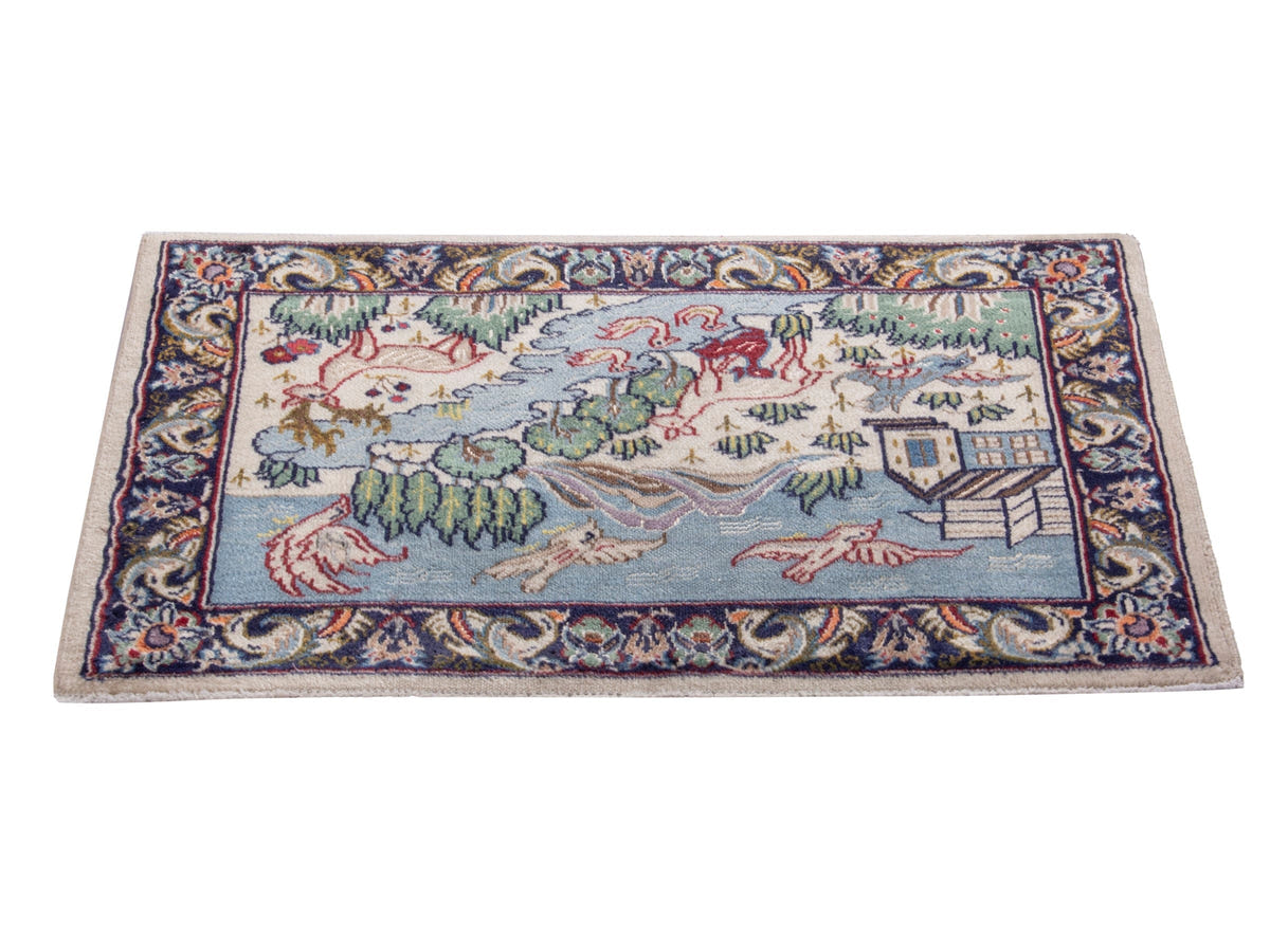 4891, Persian Nain Mini Rug