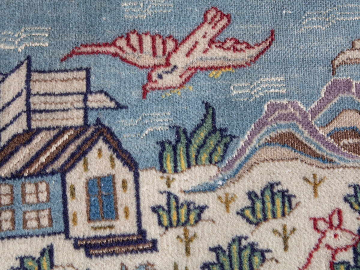 4891, Persian Nain Mini Rug