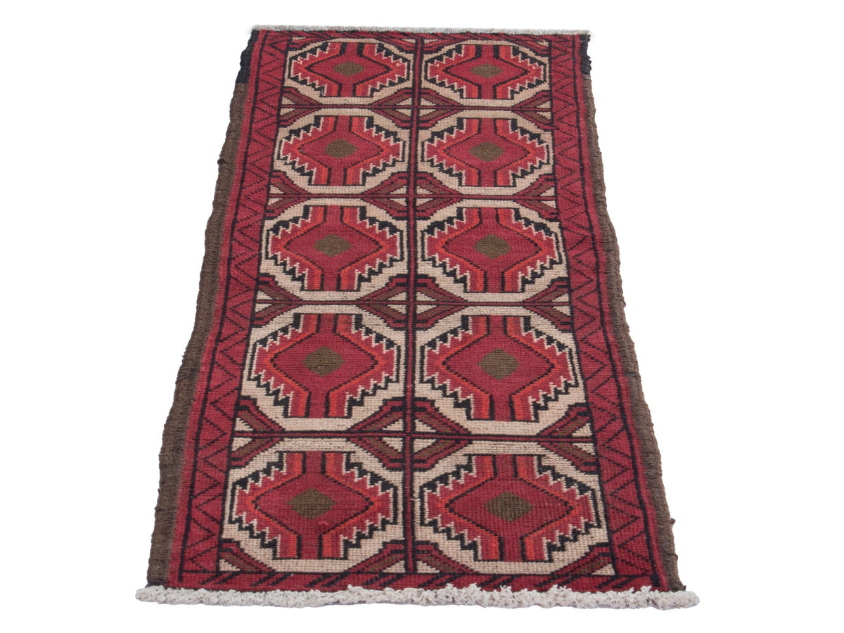 4488, Persian Baluch Mini Rug
