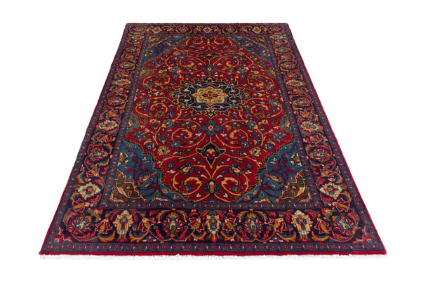 Persian Arak oversized rug in deep red and burgundy, view 2 of 20