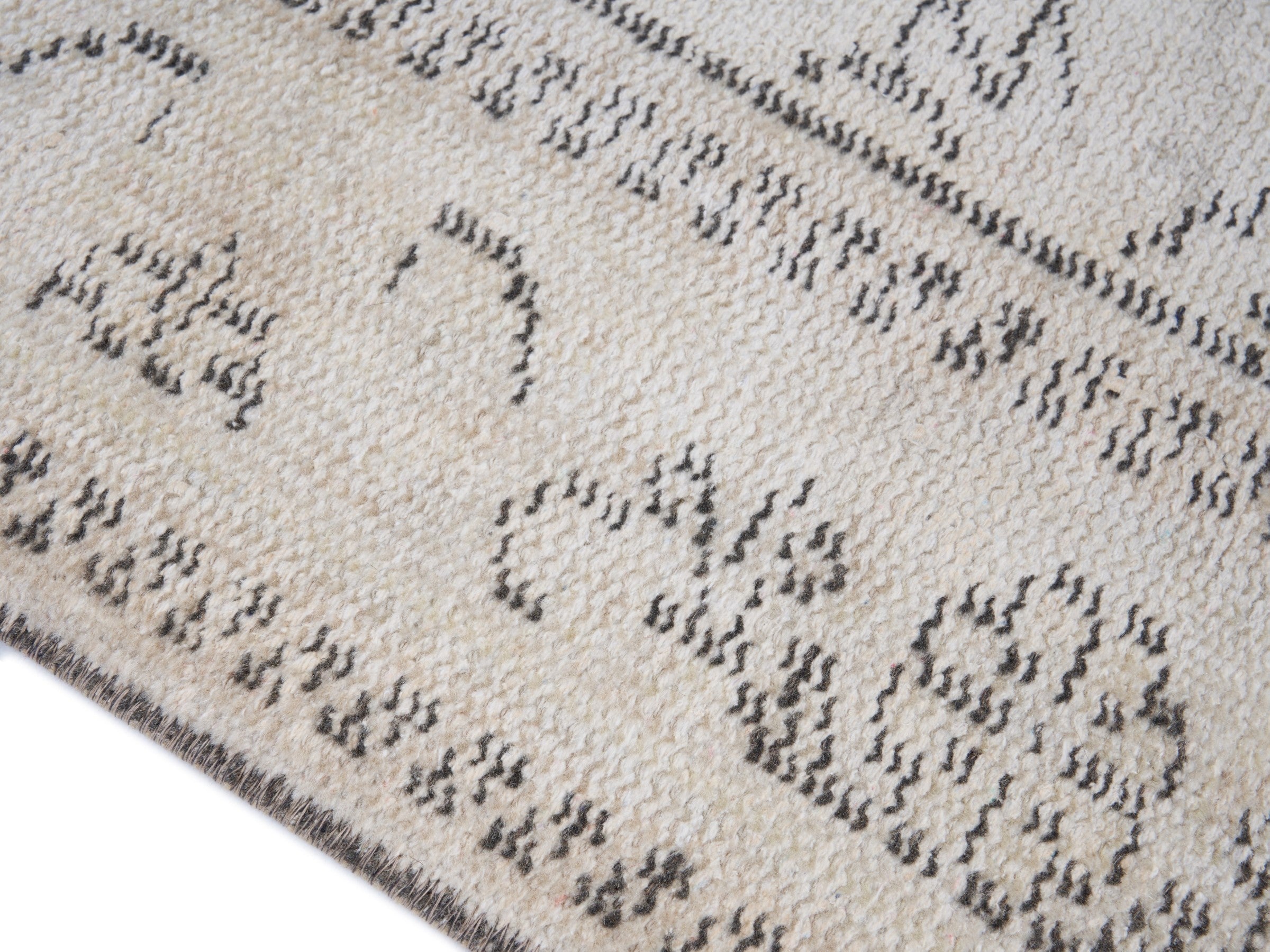 Turkish Manisa area rug in cream and greige, view 6 of 10
