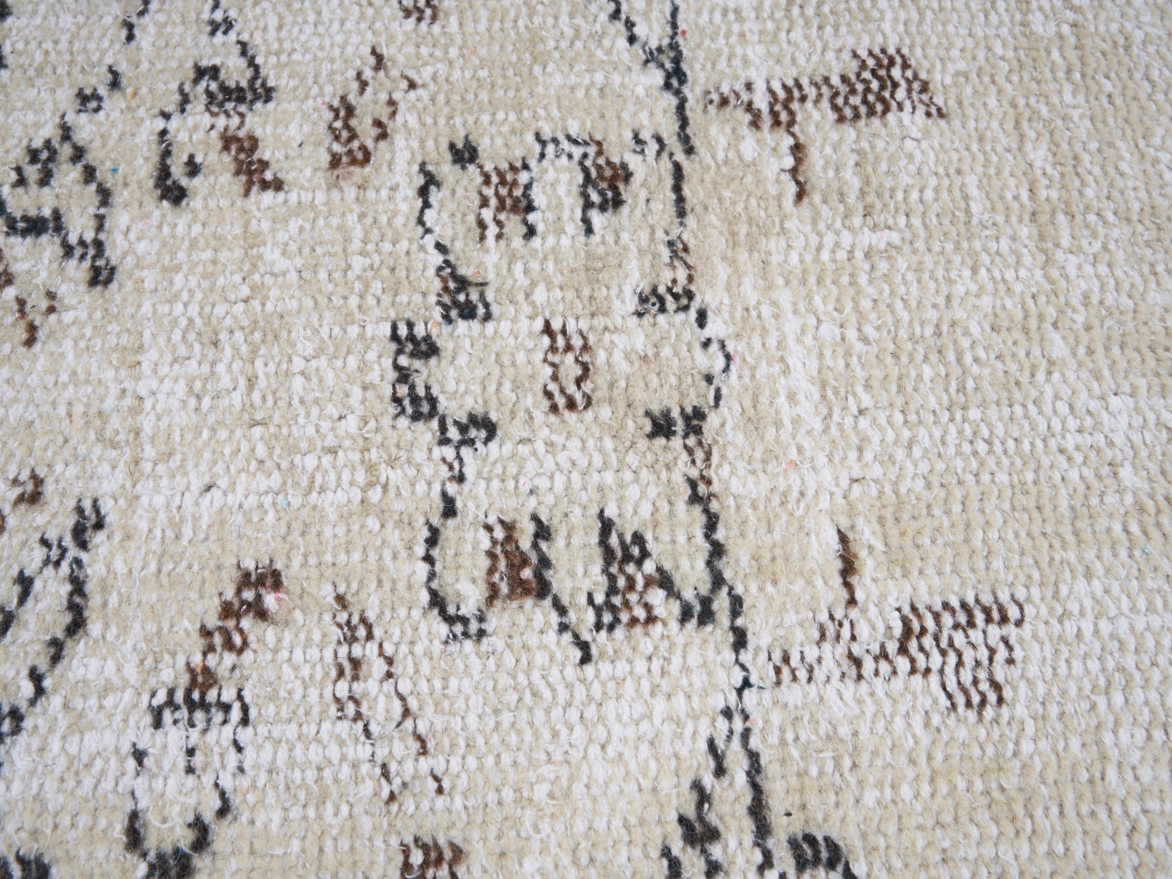 Turkish Manisa area rug in cream and greige, view 7 of 10