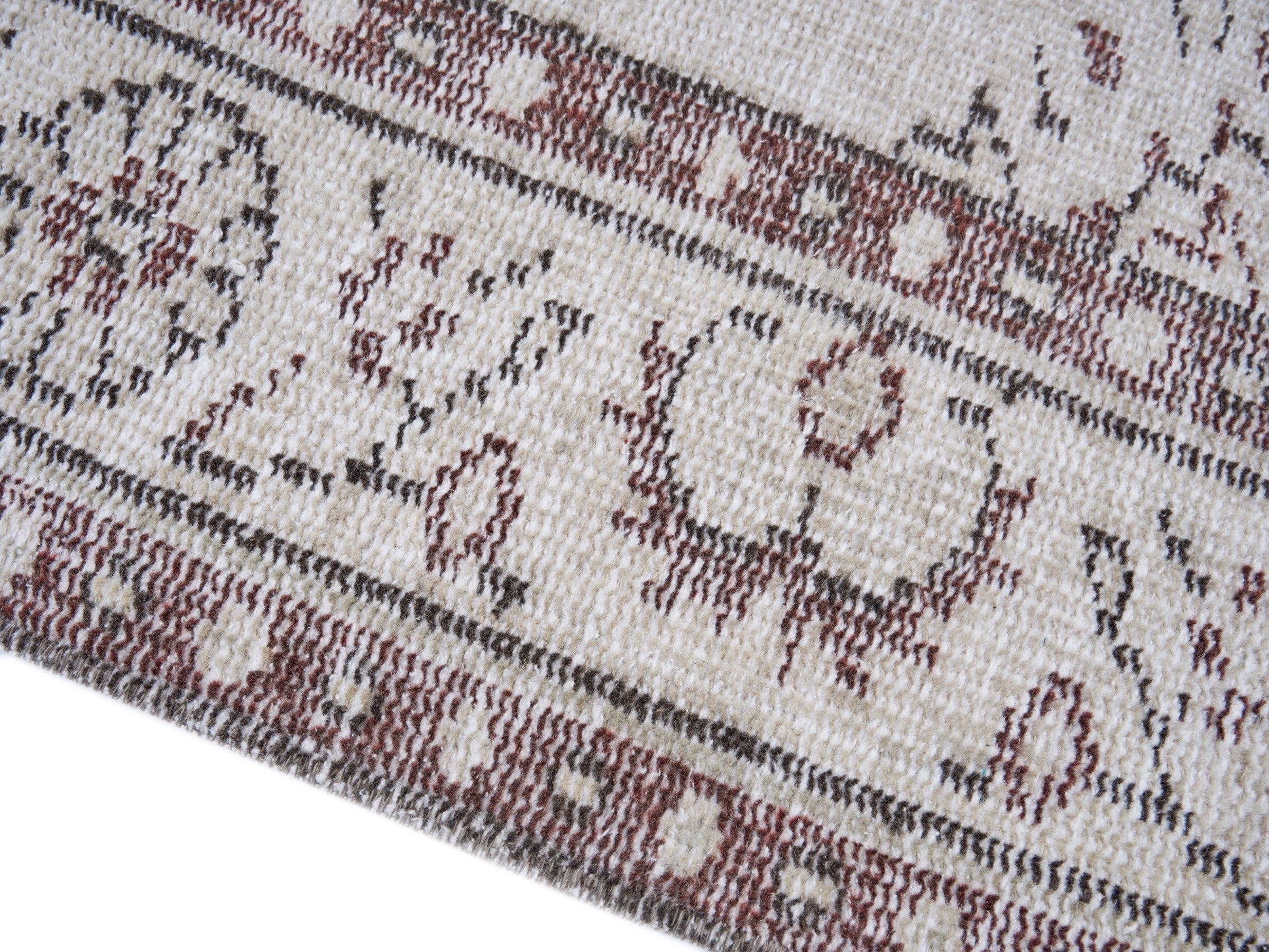 Turkish Manisa area rug in cream and greige, view 6 of 10