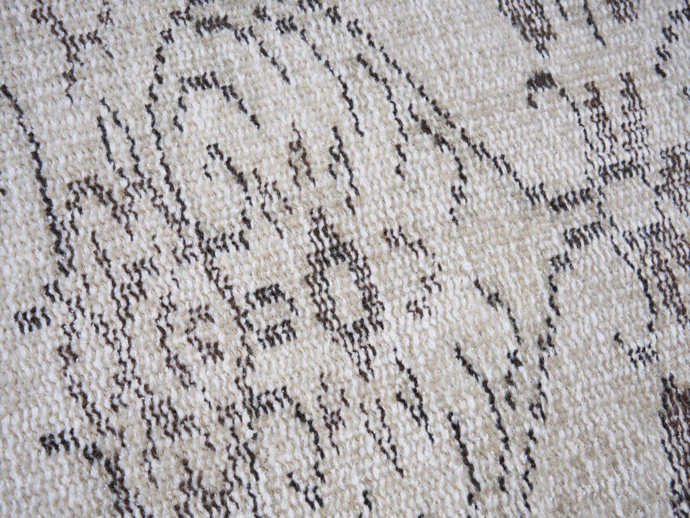 Turkish Manisa area rug in cream and greige, view 7 of 10