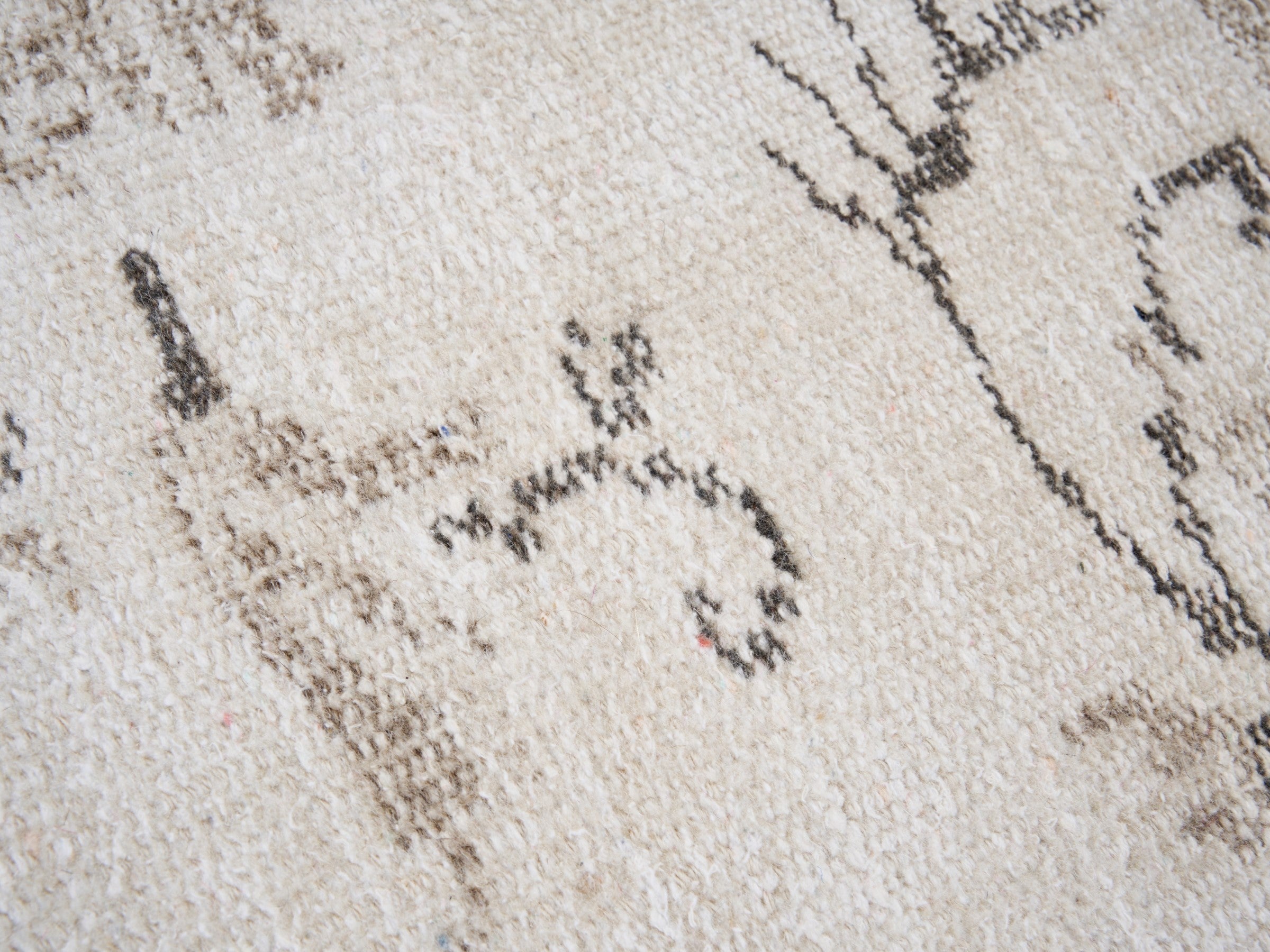 Turkish Manisa area rug in cream and taupe, view 7 of 10