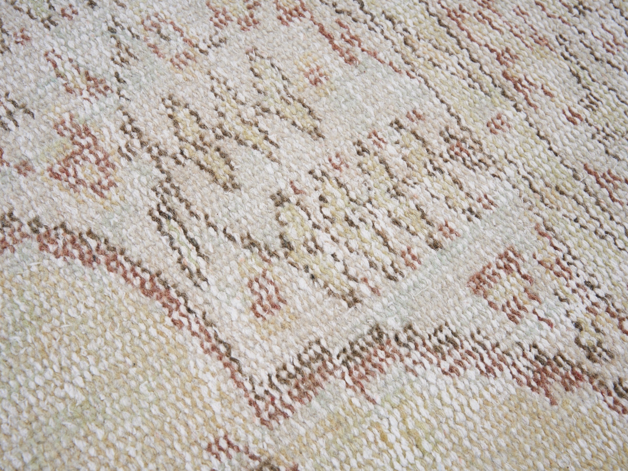 Turkish Manisa area rug in cream and muted pink, view 7 of 10