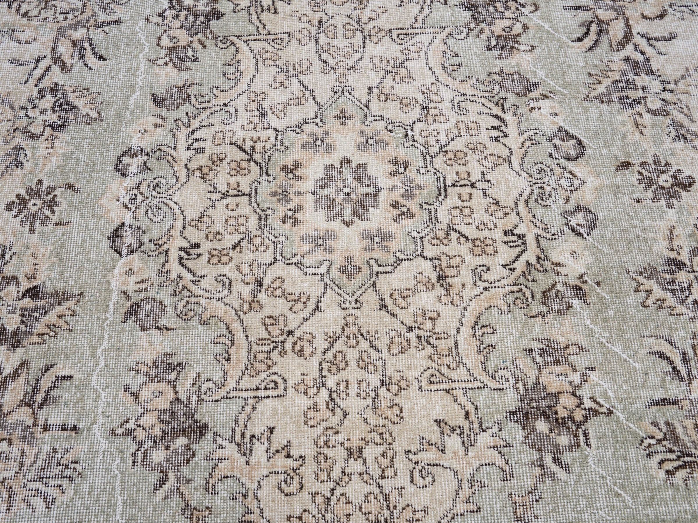 Turkish Isparta oversized rug in ivory and greige, view 4 of 10