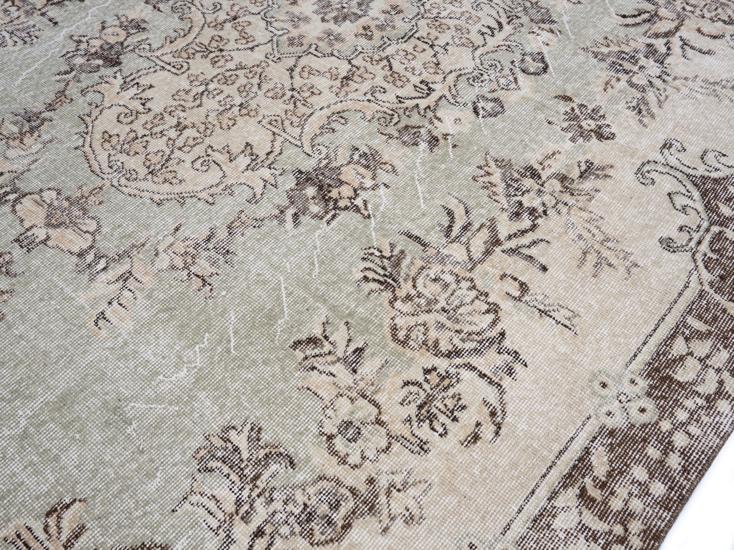 Turkish Isparta oversized rug in ivory and greige, view 5 of 10
