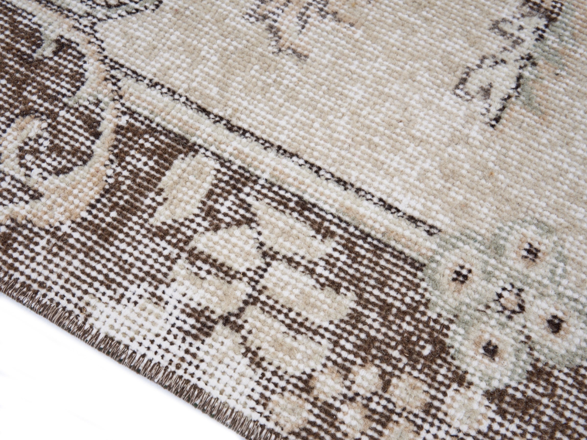 Turkish Isparta oversized rug in ivory and greige, view 6 of 10