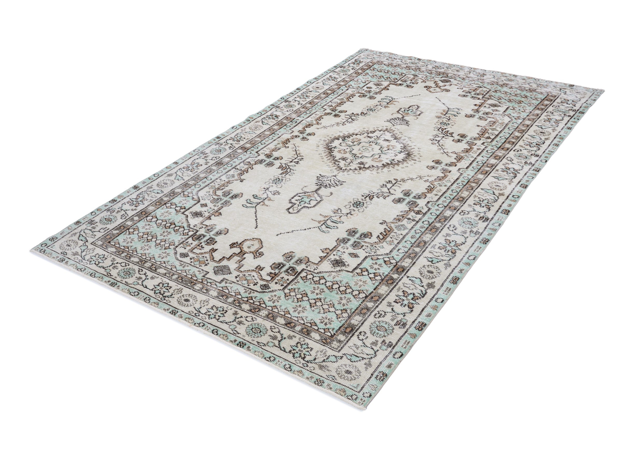 Turkish Manisa oversized rug in cream and taupe, view 3 of 9