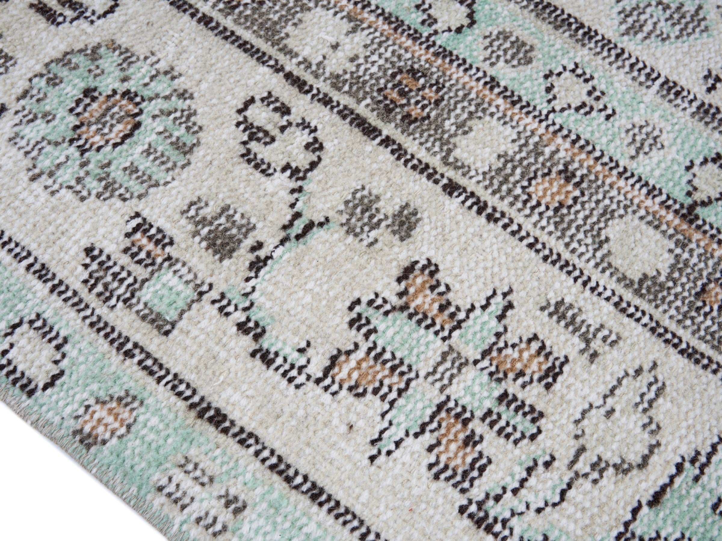 Turkish Manisa oversized rug in cream and taupe, view 6 of 9