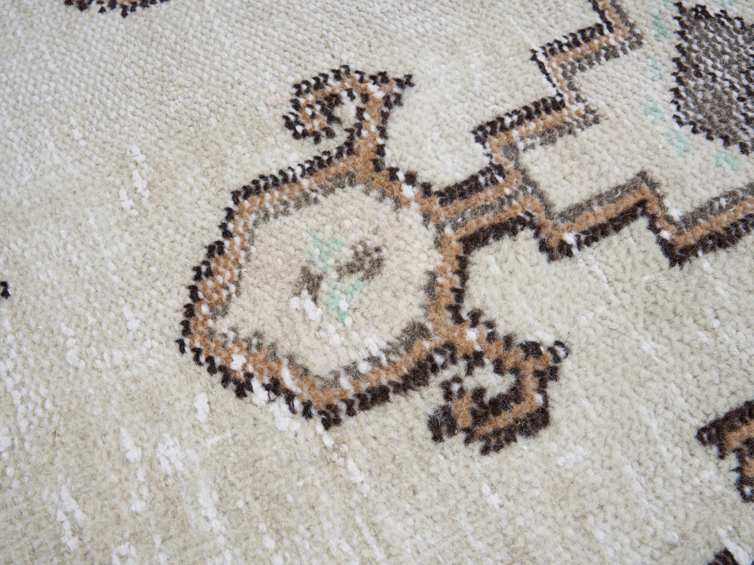 Turkish Manisa oversized rug in cream and taupe, view 7 of 9
