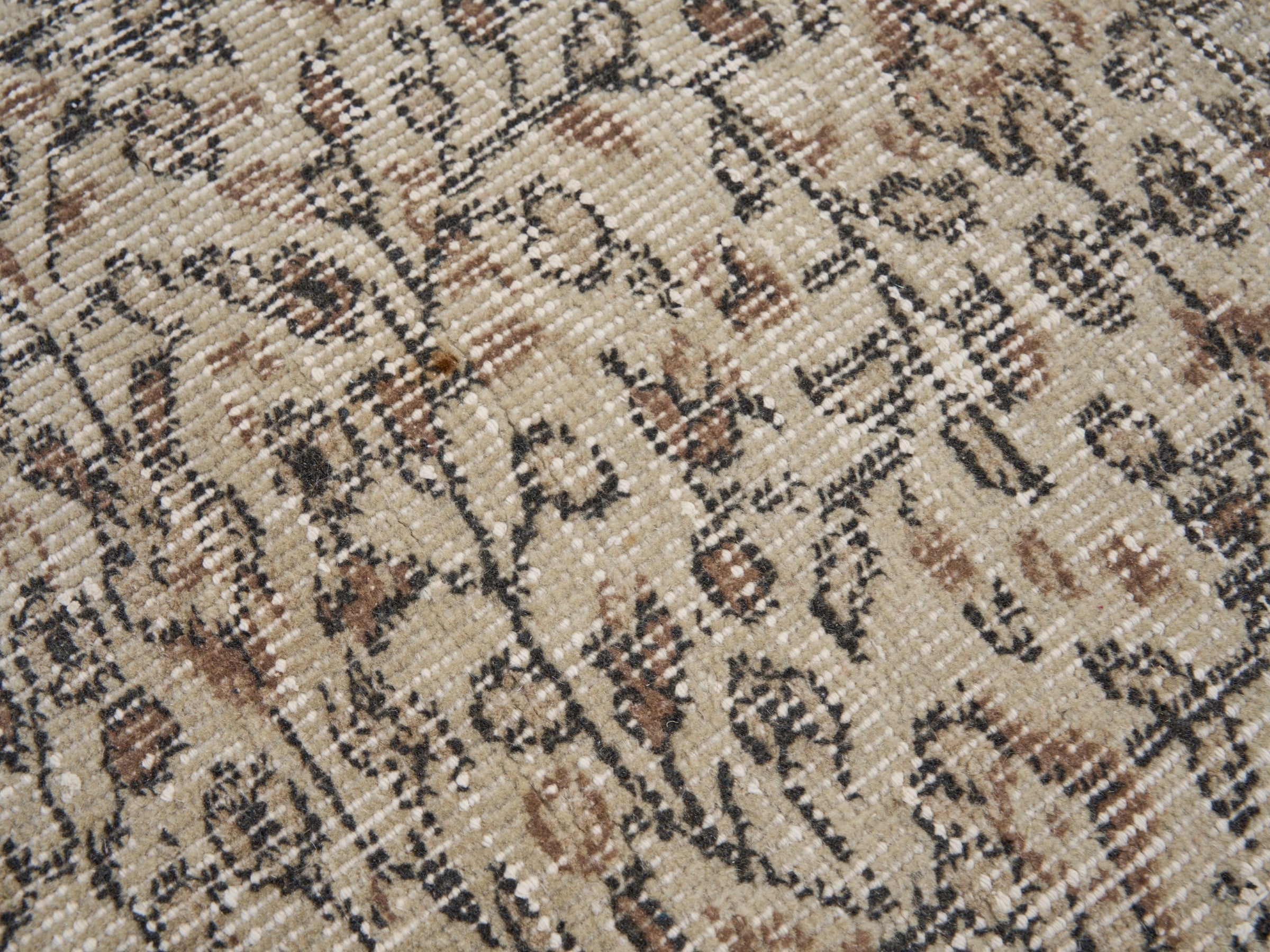 Turkish Isparta area rug in taupe and greige, view 7 of 10