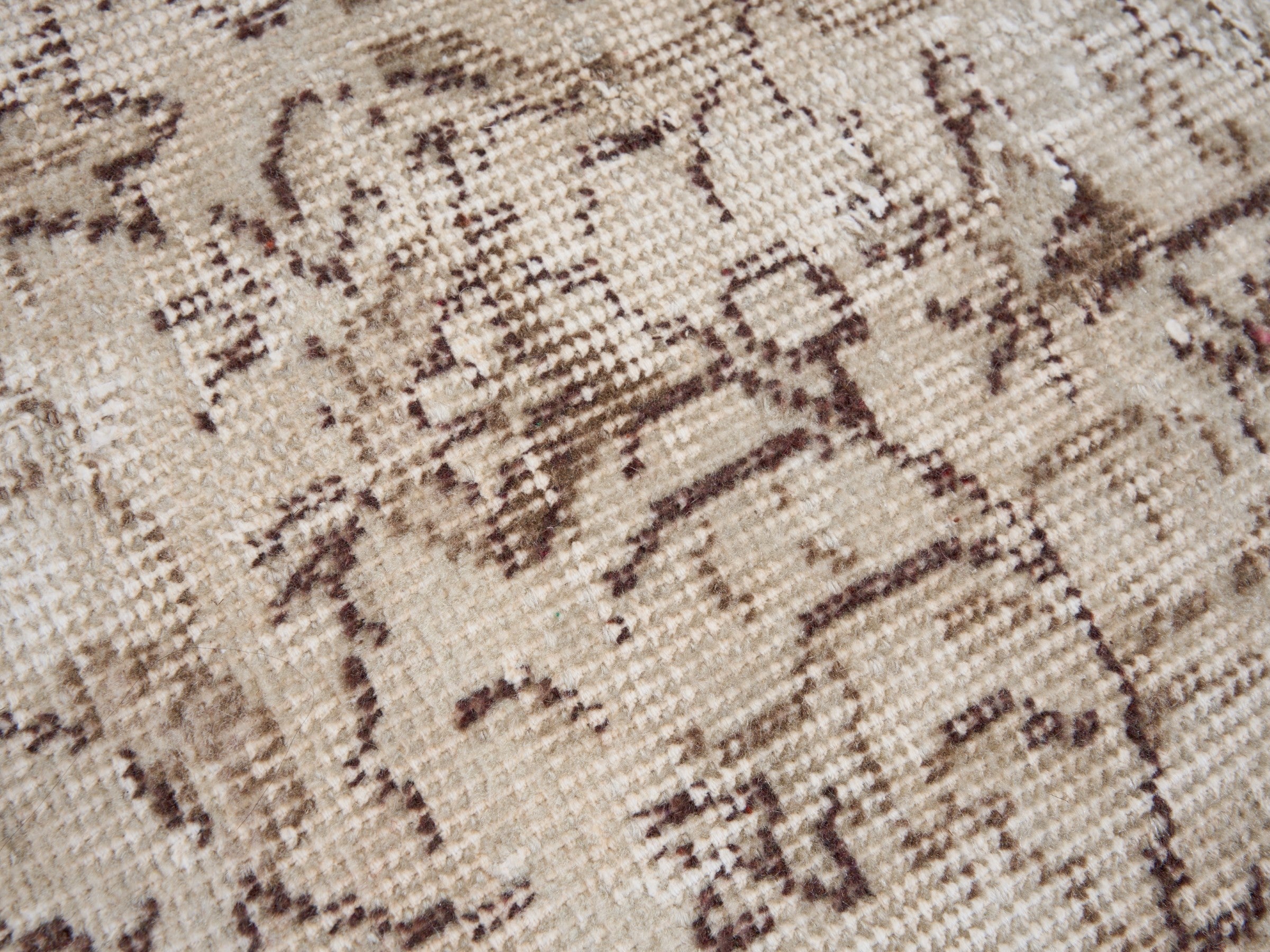 Turkish Isparta area rug in cream and greige, view 7 of 10
