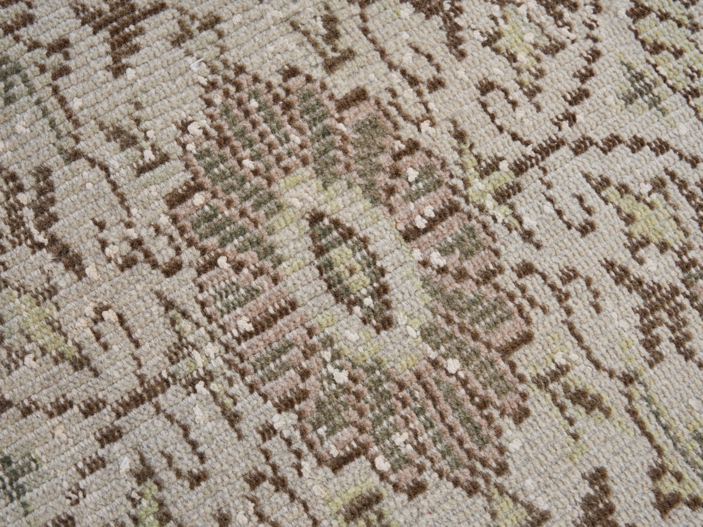 Turkish Manisa area rug in cream and greige, view 7 of 10