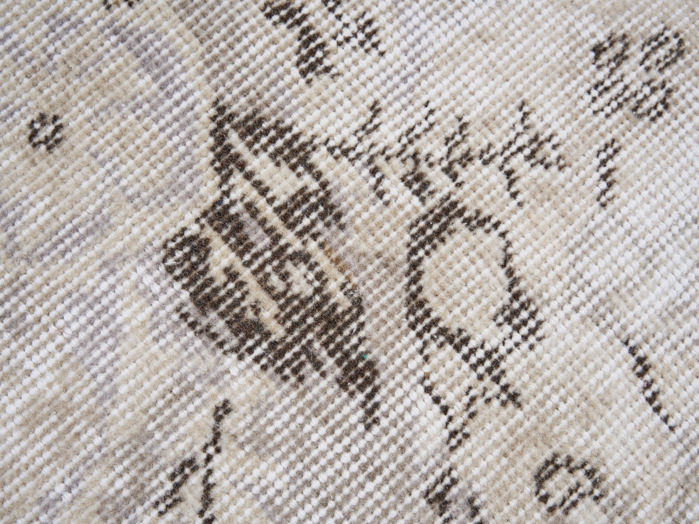 Turkish Isparta area rug in taupe and greige, view 7 of 10