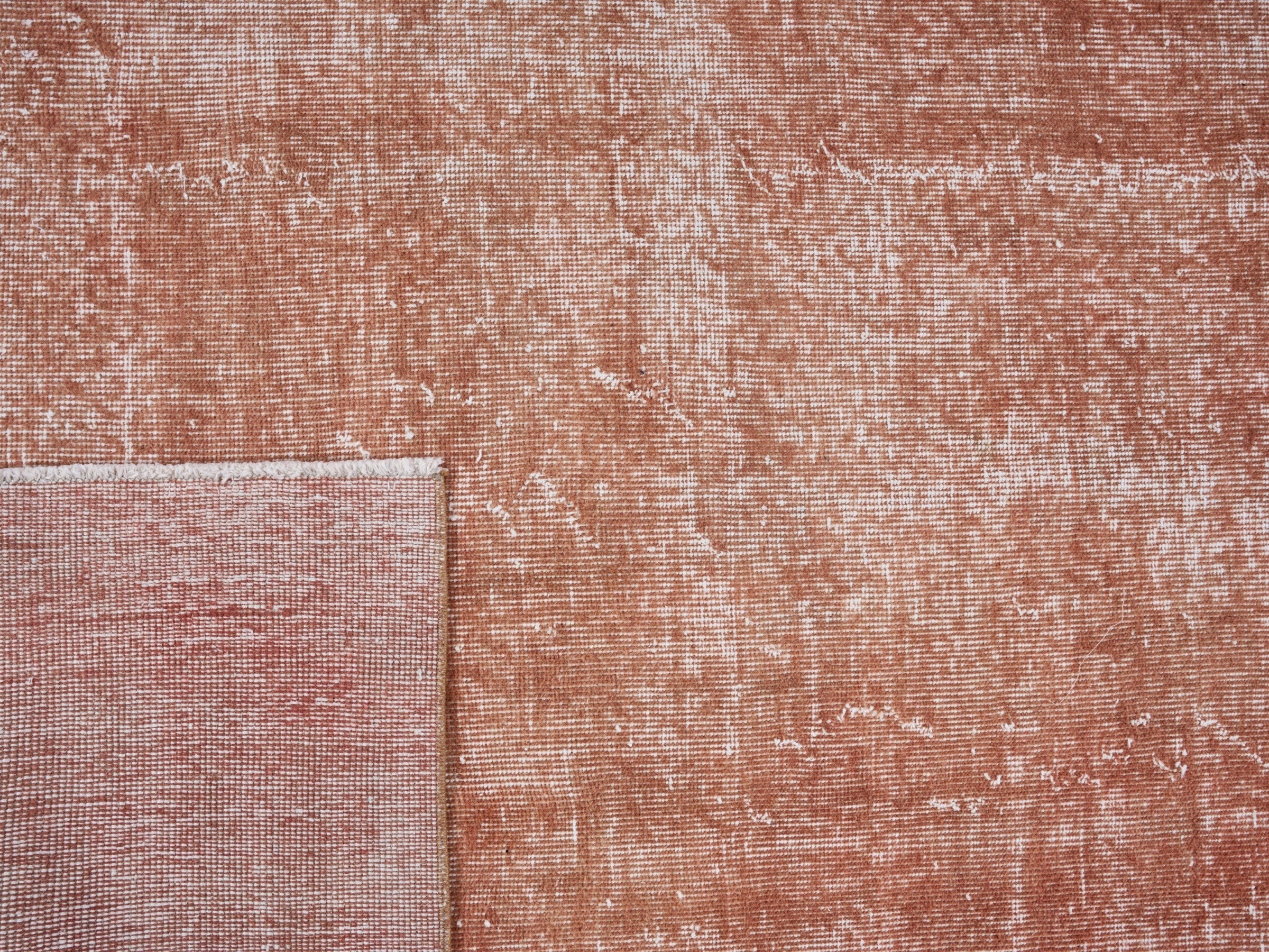 Turkish Isparta area rug in terracotta and cream, view 10 of 10