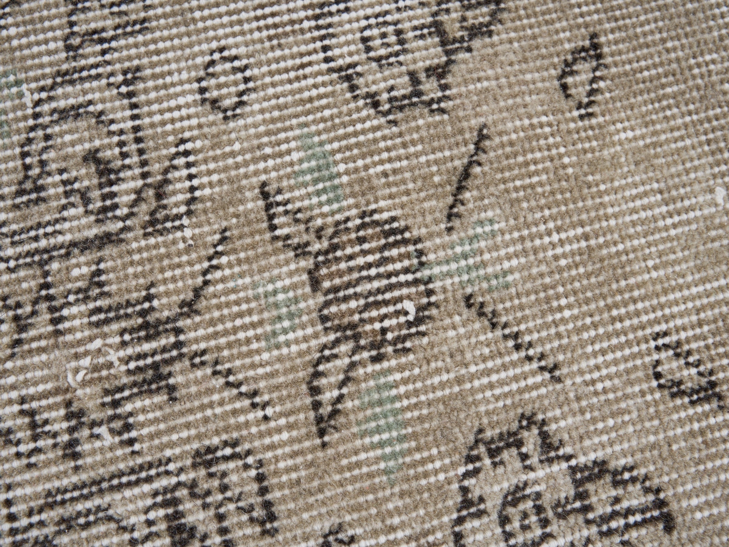 Turkish Isparta area rug in cream and faded red, view 7 of 10