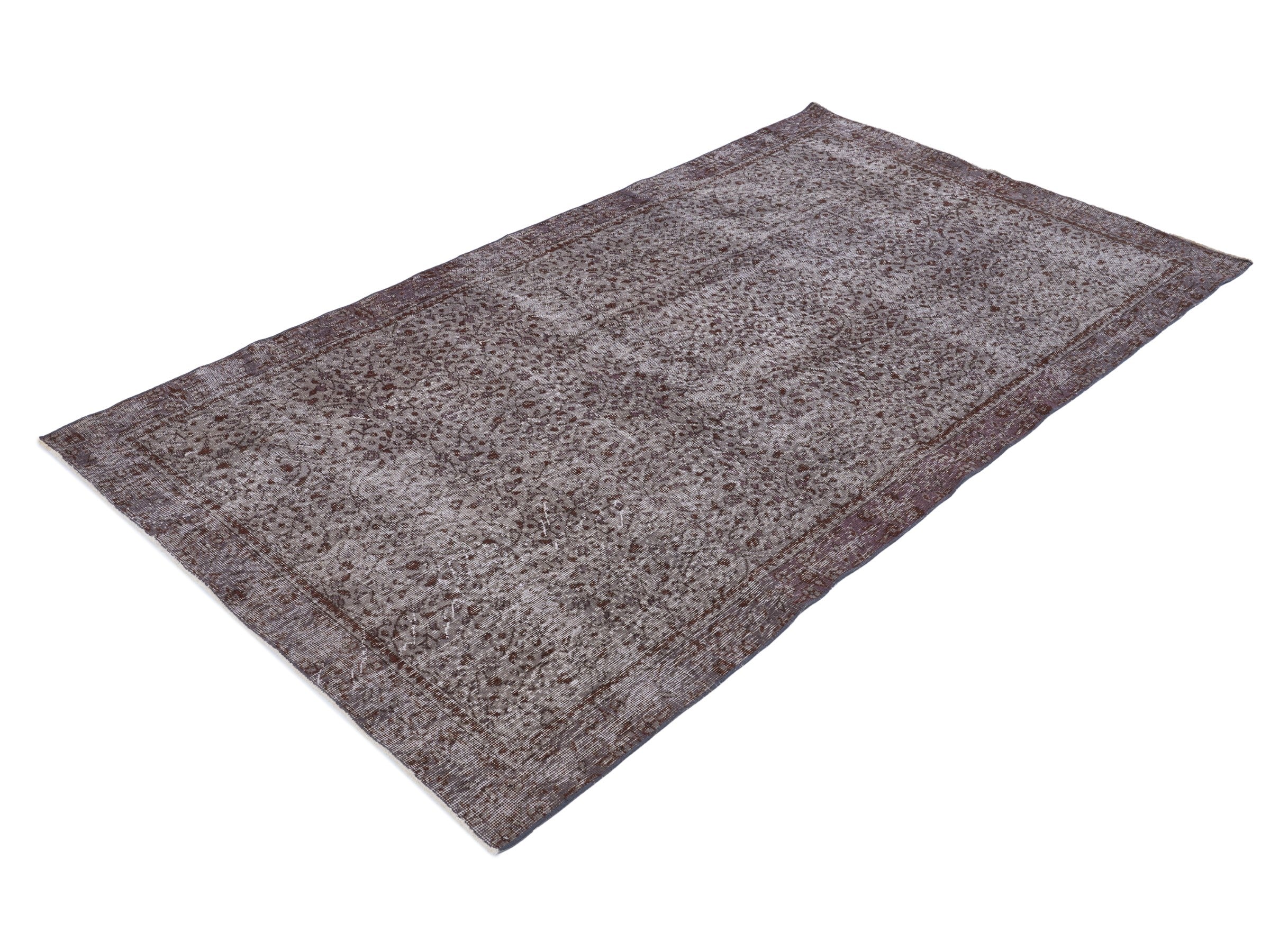Turkish Isparta area rug in taupe and greige, view 3 of 10
