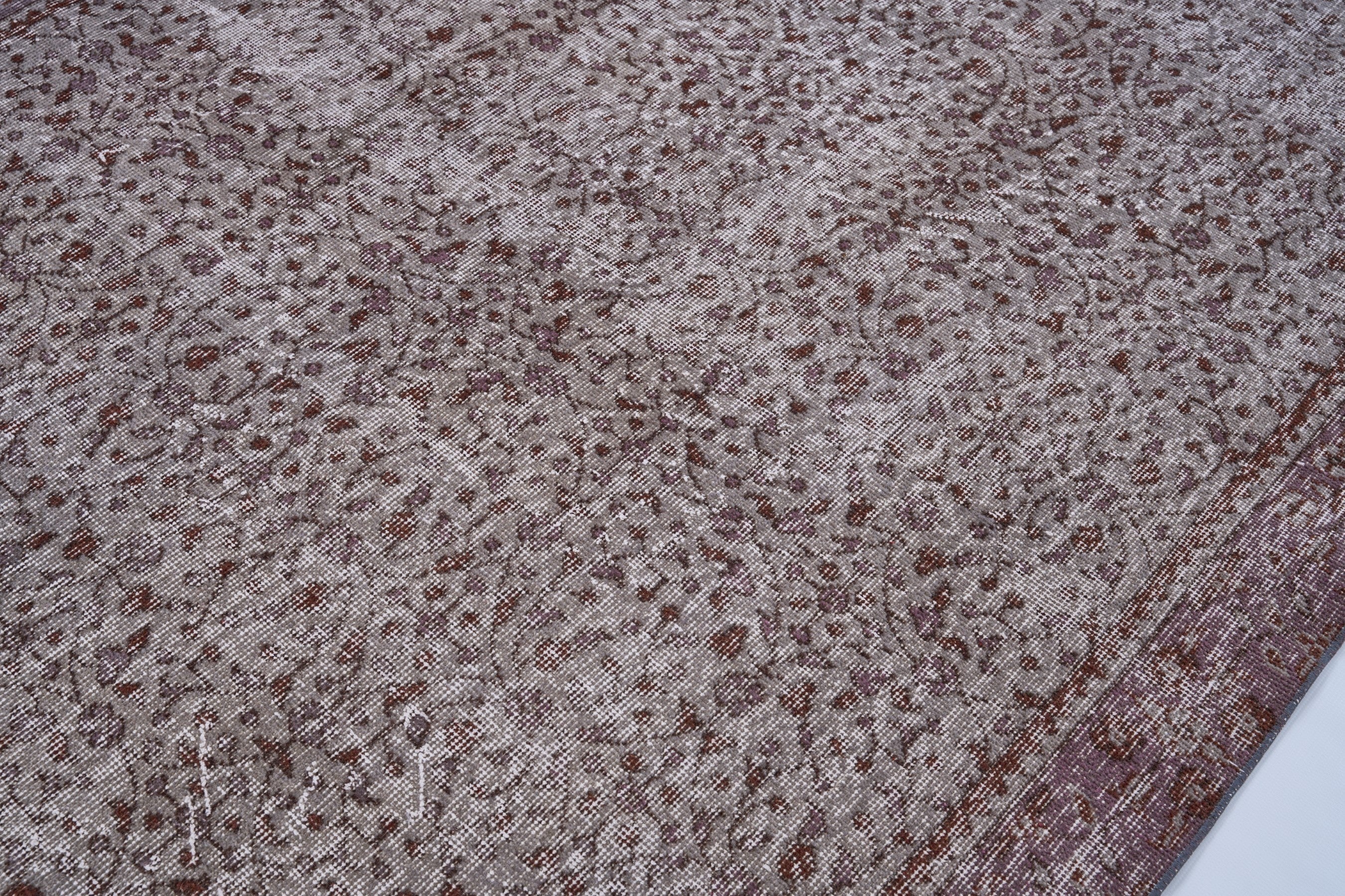 Turkish Isparta area rug in taupe and greige, view 5 of 10