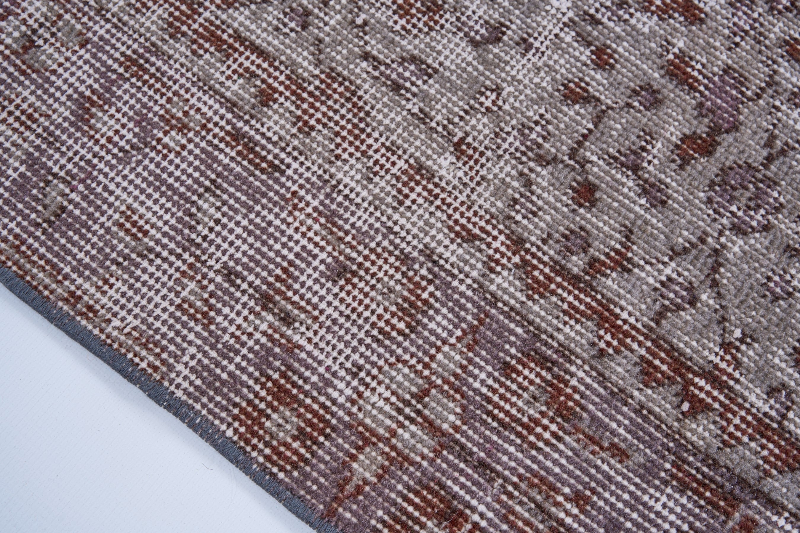 Turkish Isparta area rug in taupe and greige, view 6 of 10