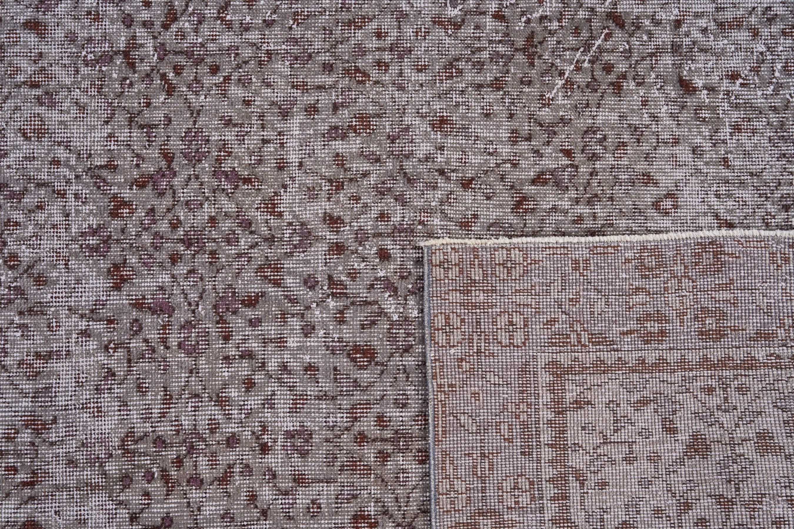 Turkish Isparta area rug in taupe and greige, view 10 of 10