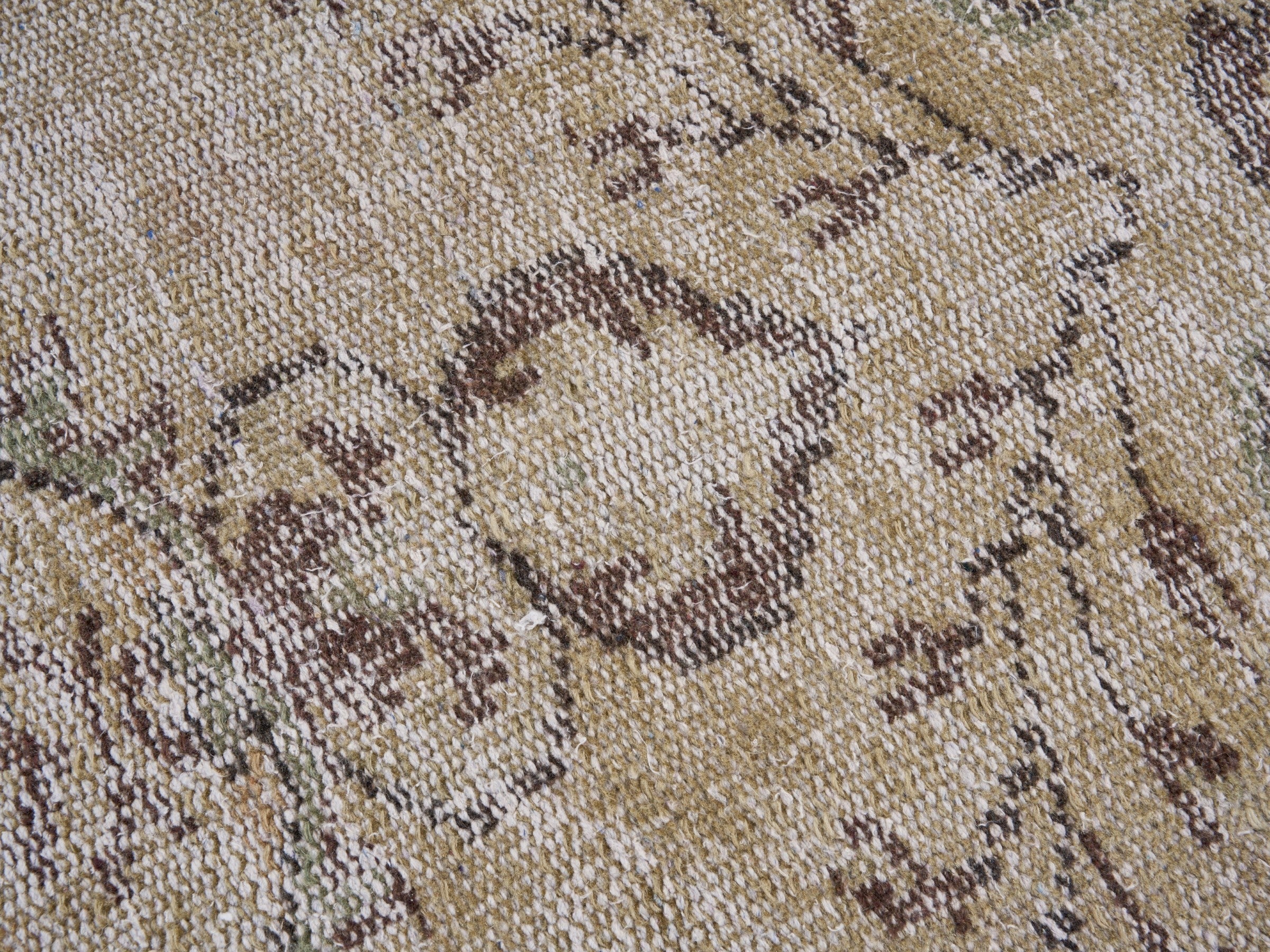 Turkish Manisa area rug in cream and taupe, view 7 of 10
