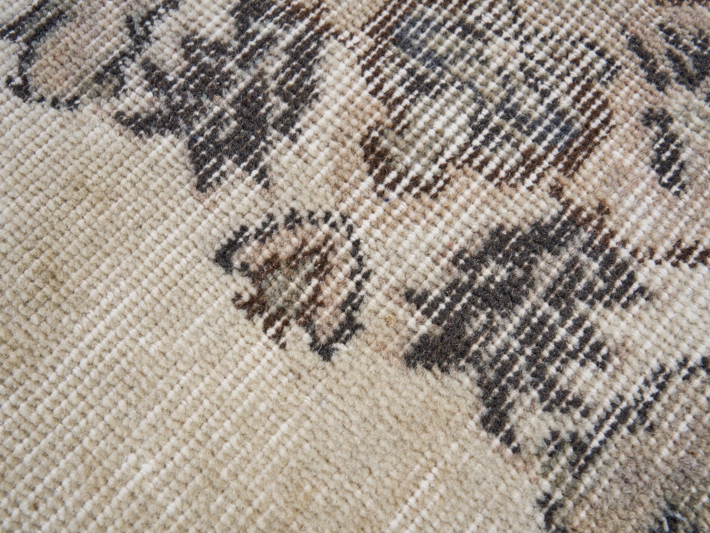 Turkish Isparta area rug in cream and greige, view 7 of 10