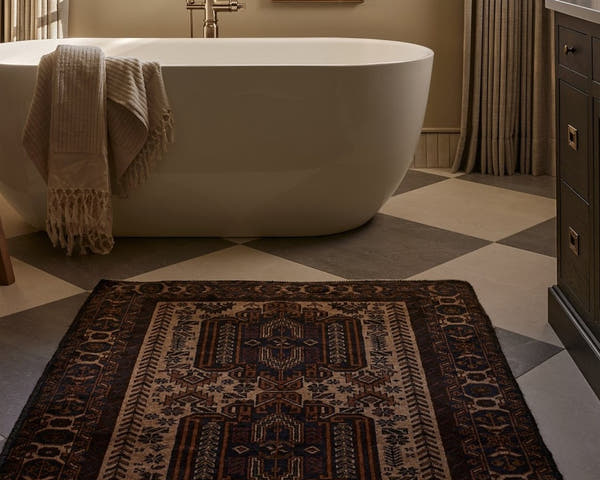 Small vintage Persian accent rug