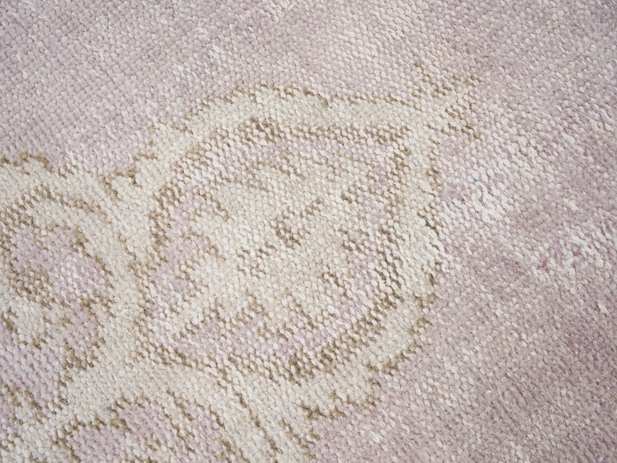 Turkish Manisa area rug in muted pink and cream, view 7 of 10