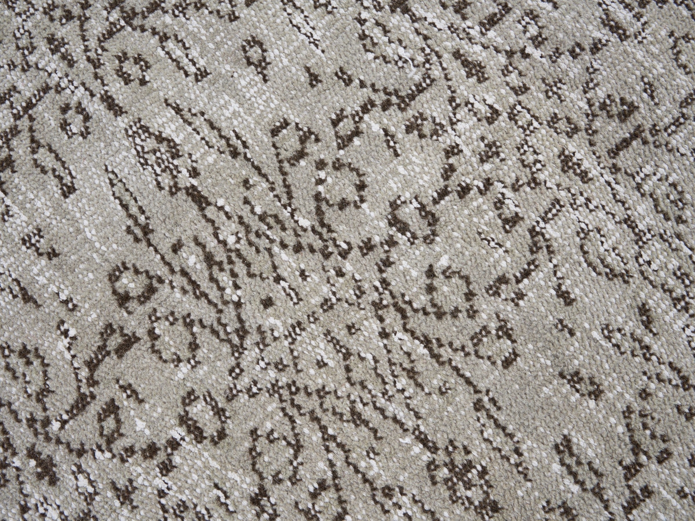 Turkish Manisa area rug in greige and smoke, view 7 of 10