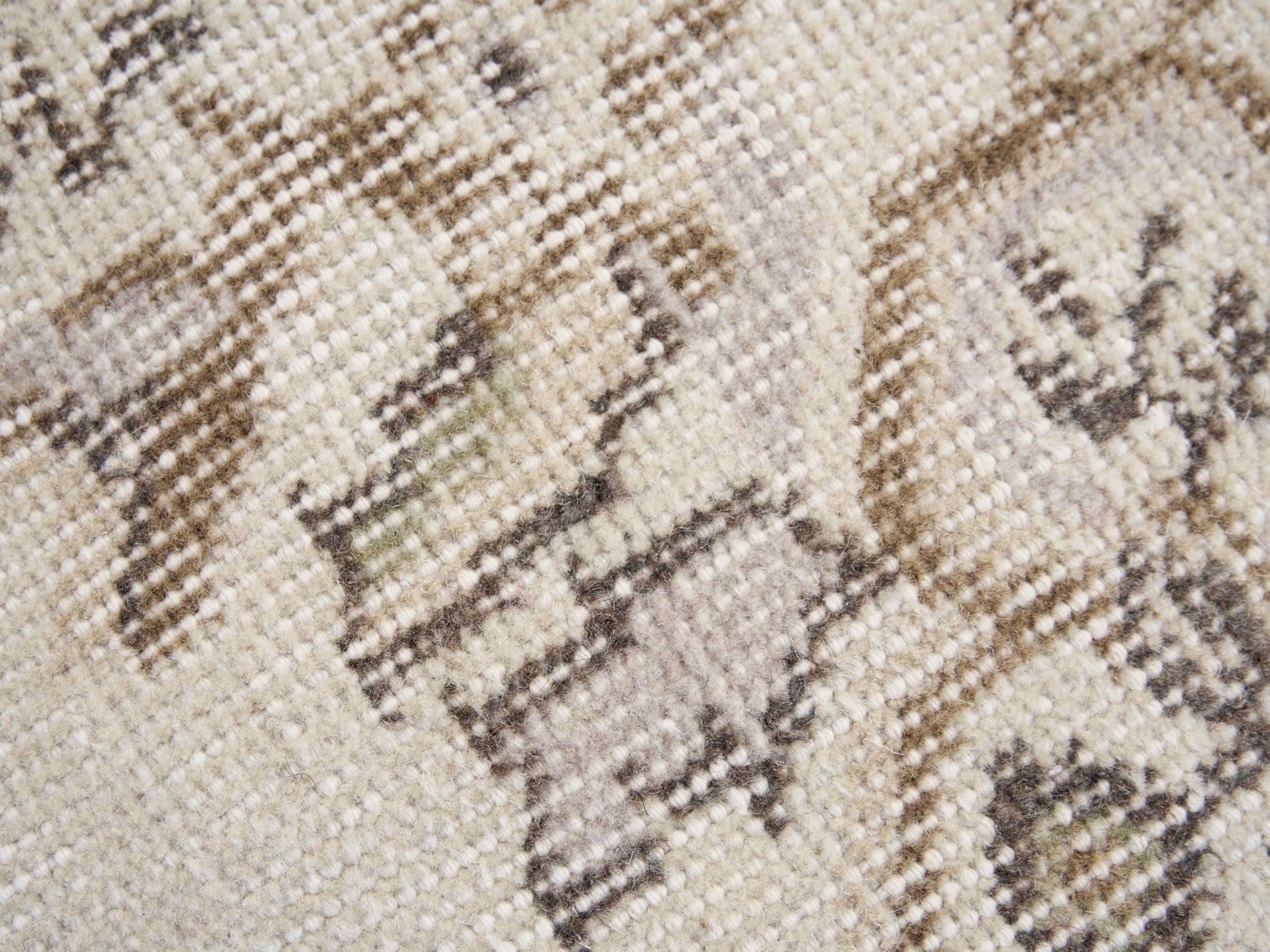 Turkish Isparta area rug in cream and taupe, view 7 of 10