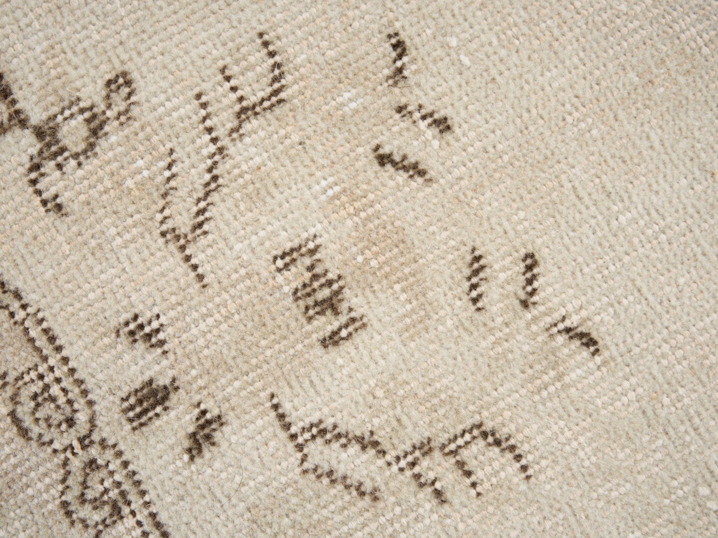 Turkish Isparta area rug in cream and smoke, view 7 of 10