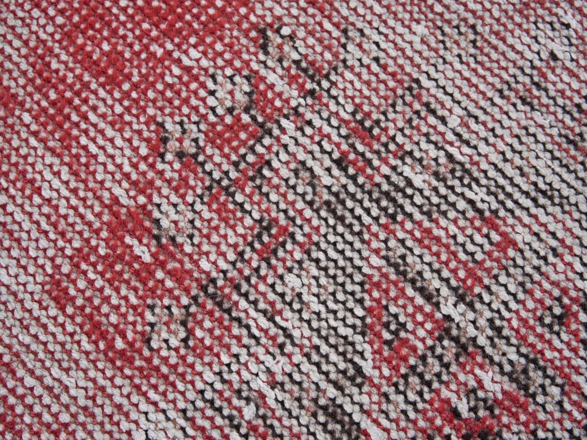 Persian Ferdos accent rug in faded red and greige, view 6 of 9