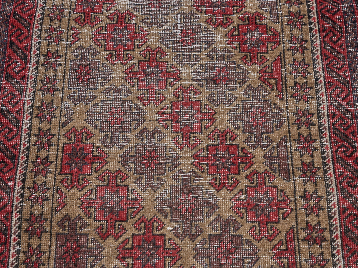 8932, Persian Baluch Runner Rug