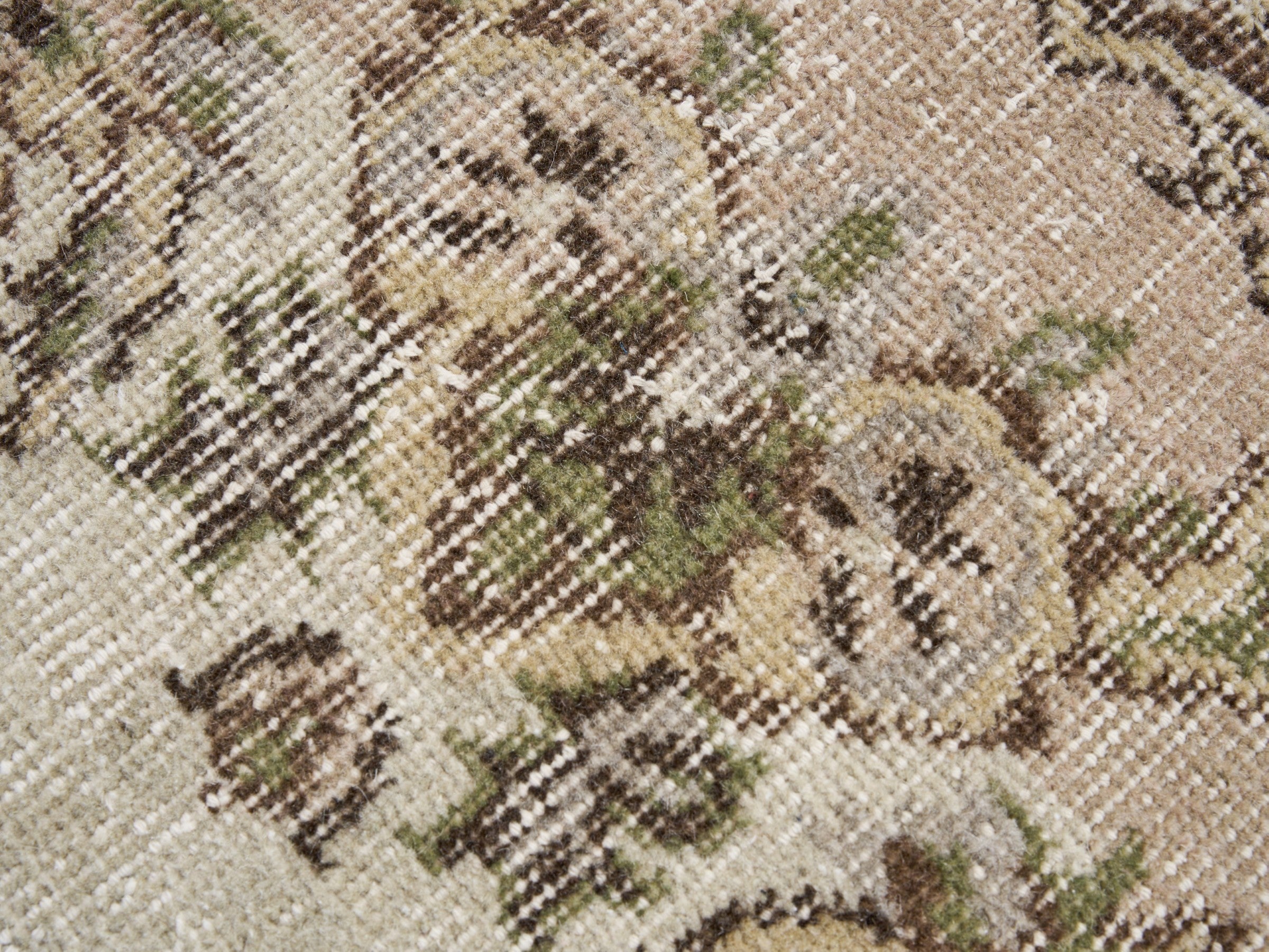 Turkish Isparta area rug in cream and greige, view 7 of 10