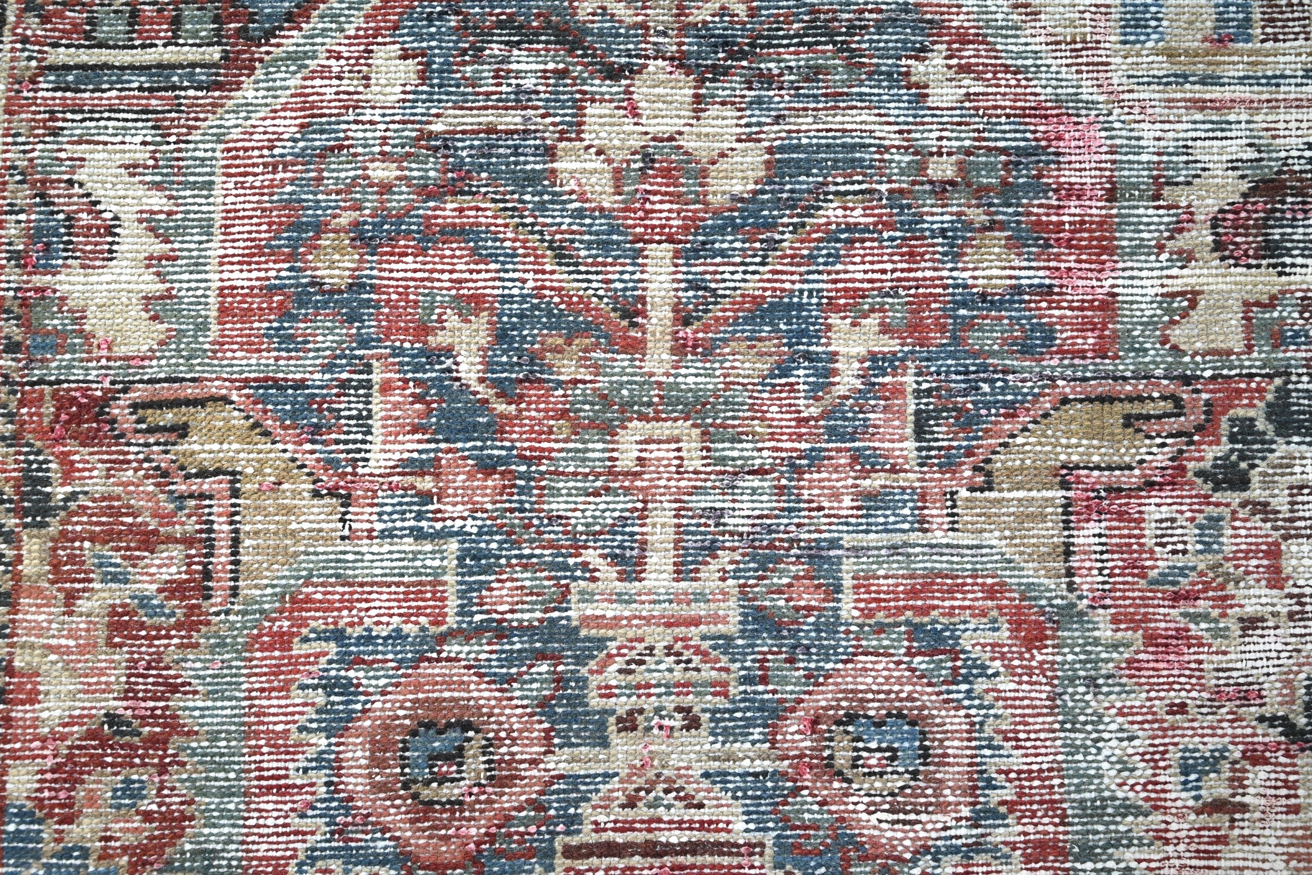 Persian Bakhtiari oversized rug in greige and faded red, view 13 of 22