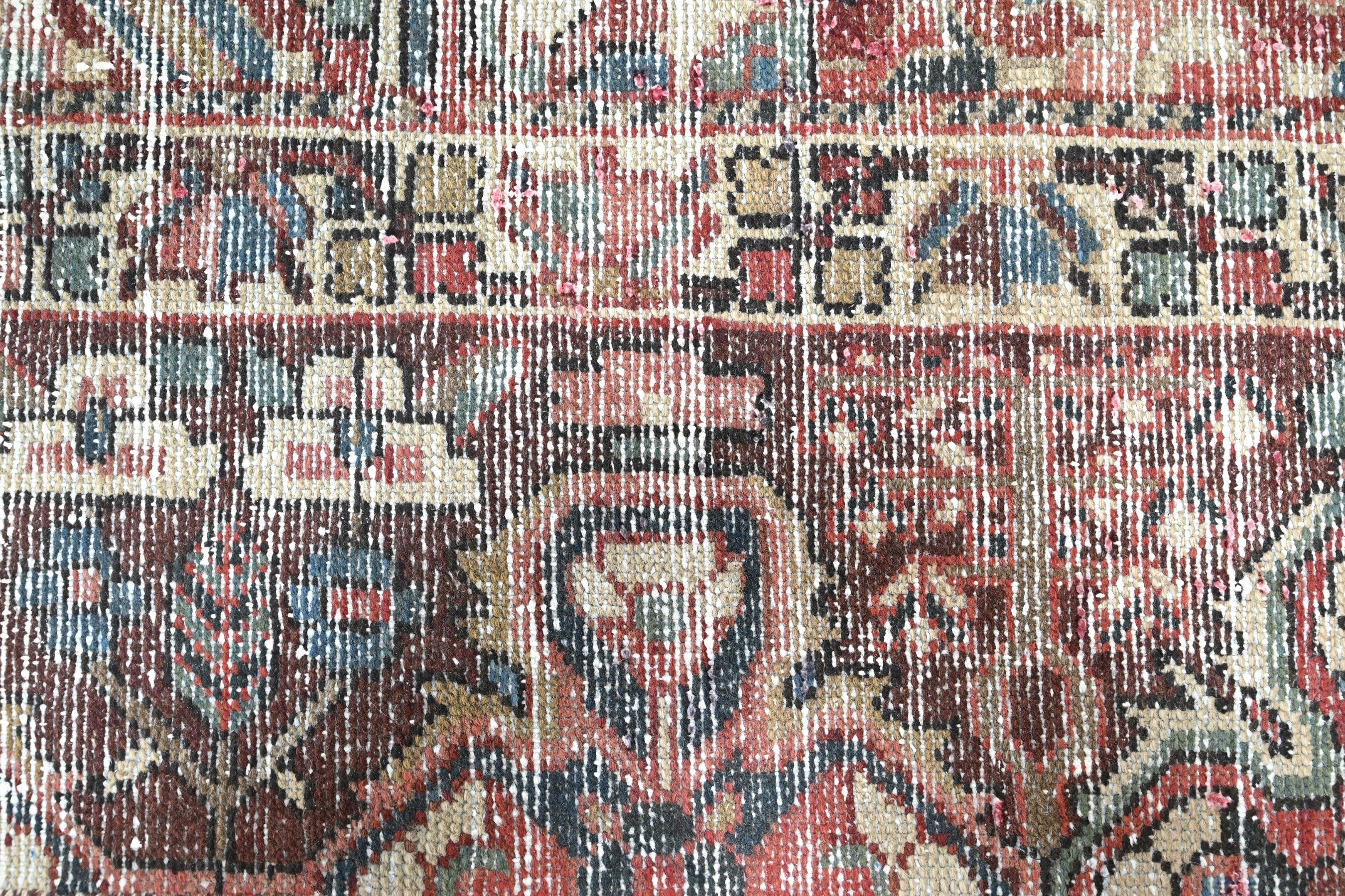 Persian Bakhtiari oversized rug in greige and faded red, view 14 of 22
