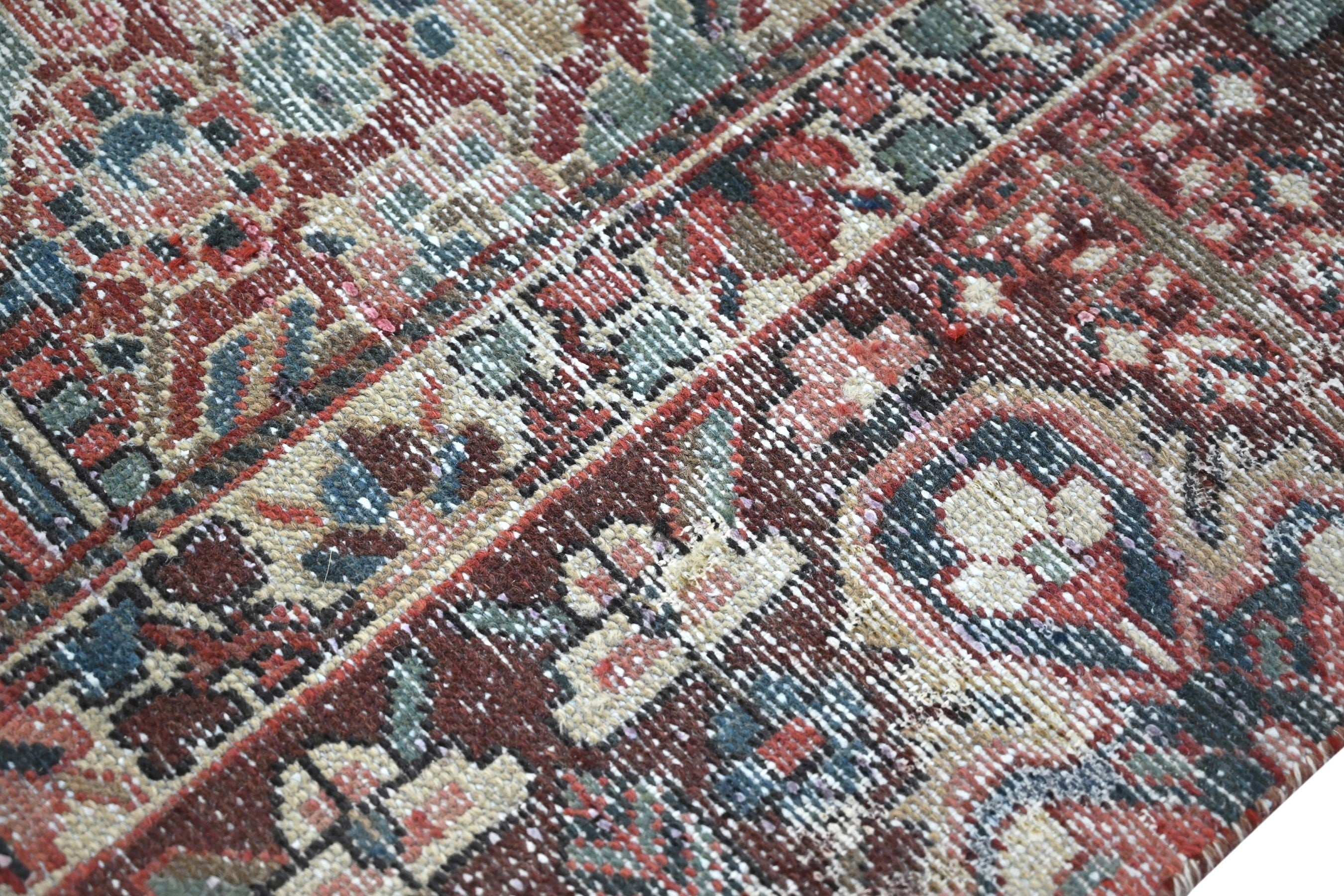 Persian Bakhtiari oversized rug in greige and faded red, view 7 of 22