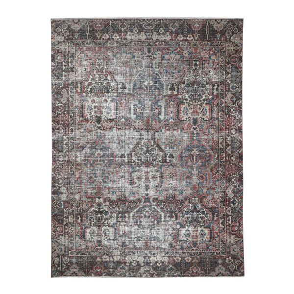 Persian Bakhtiari oversized rug in greige and faded red, 9'4" x 11'10"