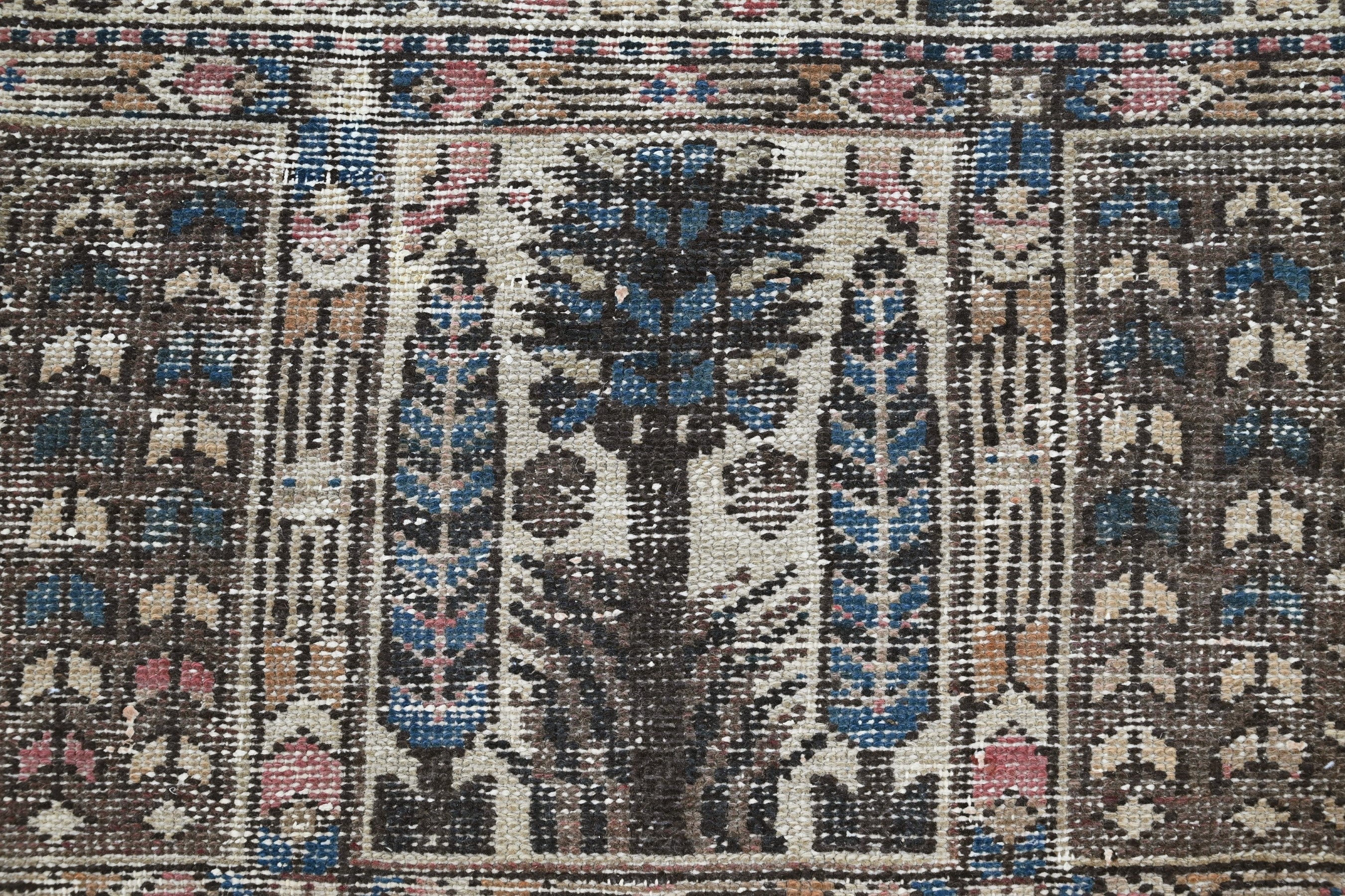 Persian Bakhtiari oversized rug in charcoal and cream, view 12 of 19