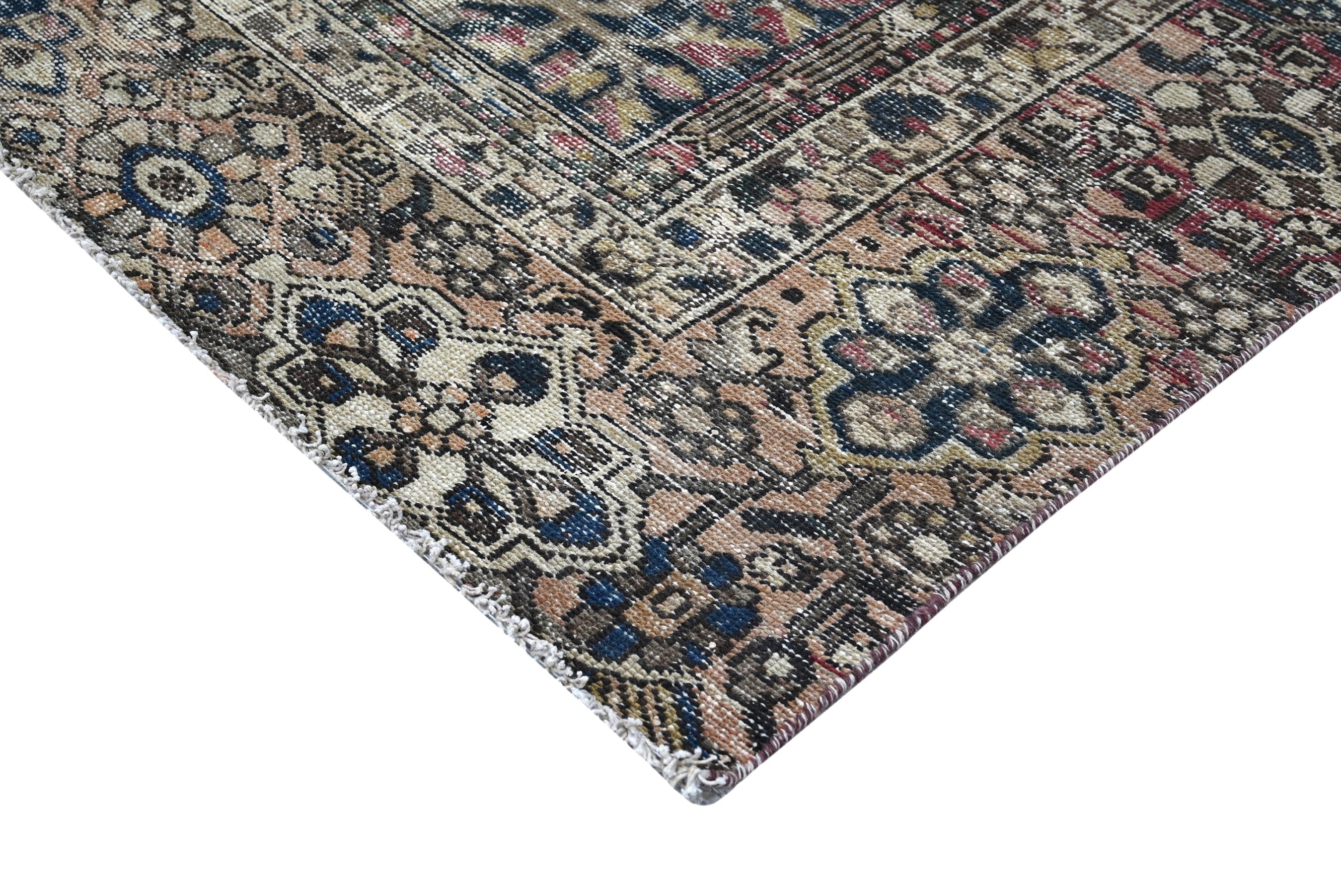 Persian Bakhtiari oversized rug in charcoal and cream, view 8 of 19