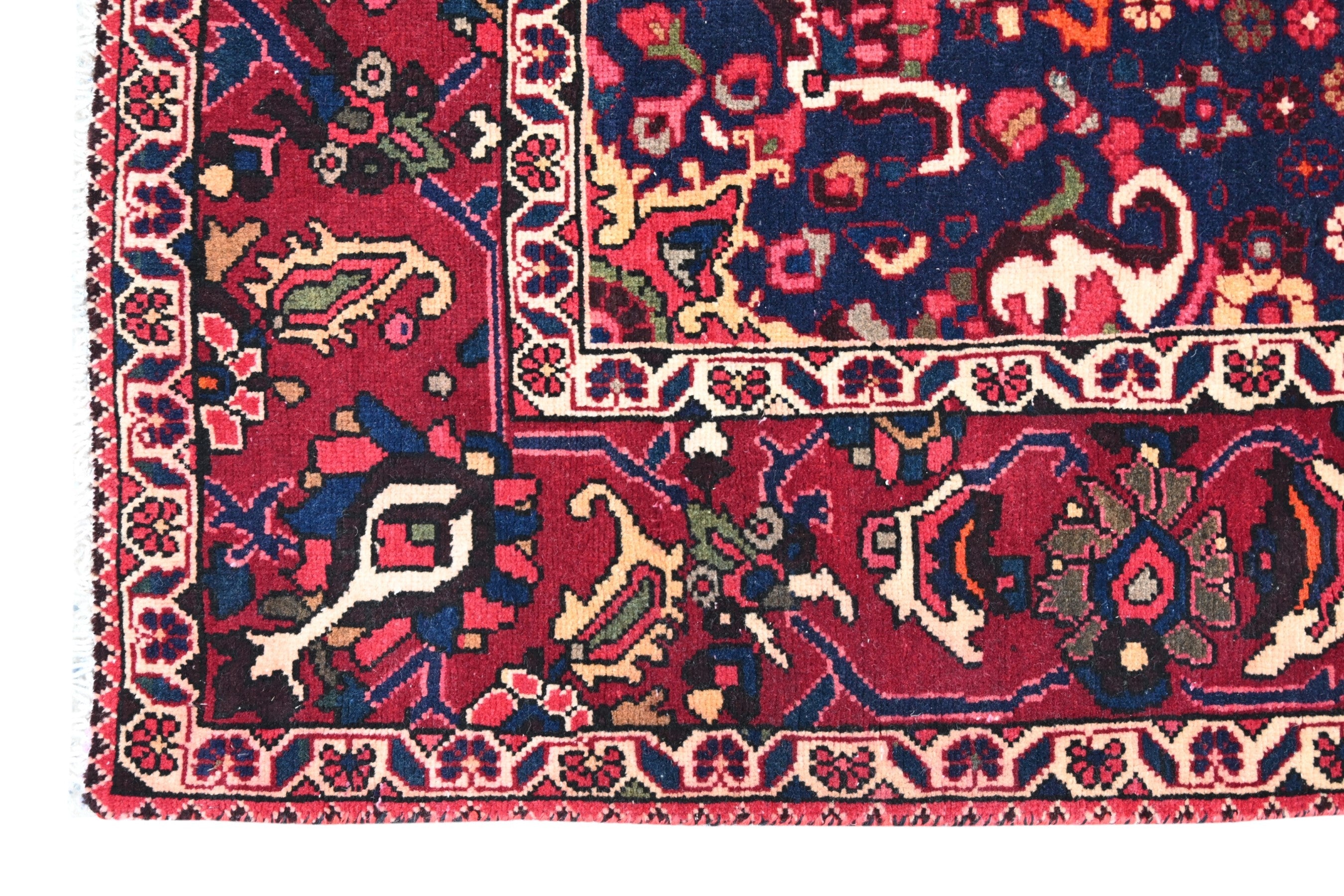 Persian Bakhtiari oversized rug in burgundy and deep red, view 8 of 18